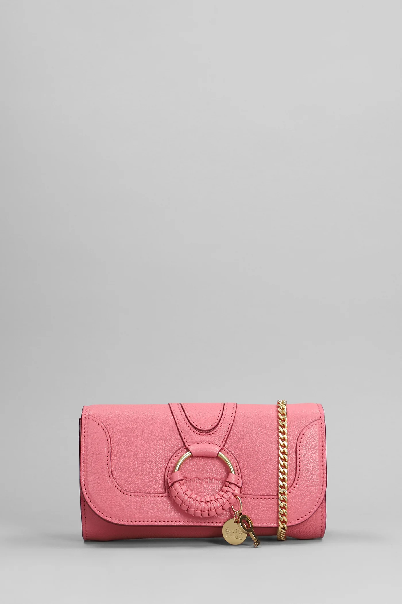 Hana Wallet in rose-pink leather