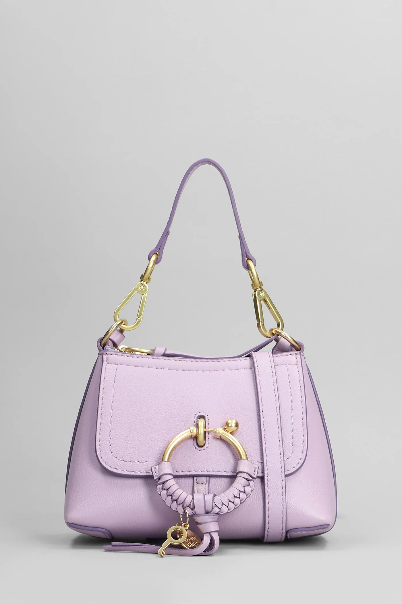 Joan mini Shoulder bag in Lilla leather