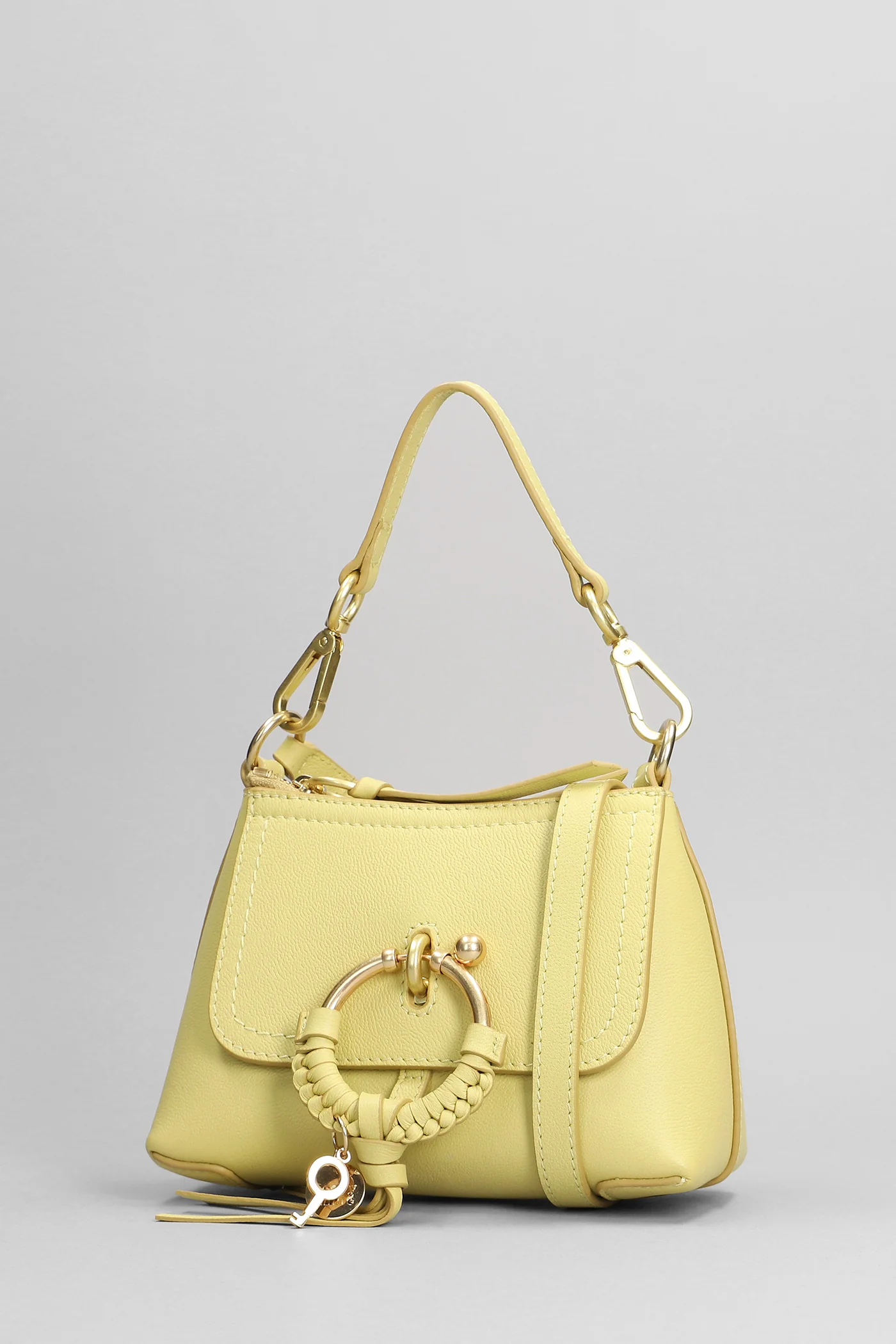 Joan mini Shoulder bag in yellow leather - Image 2