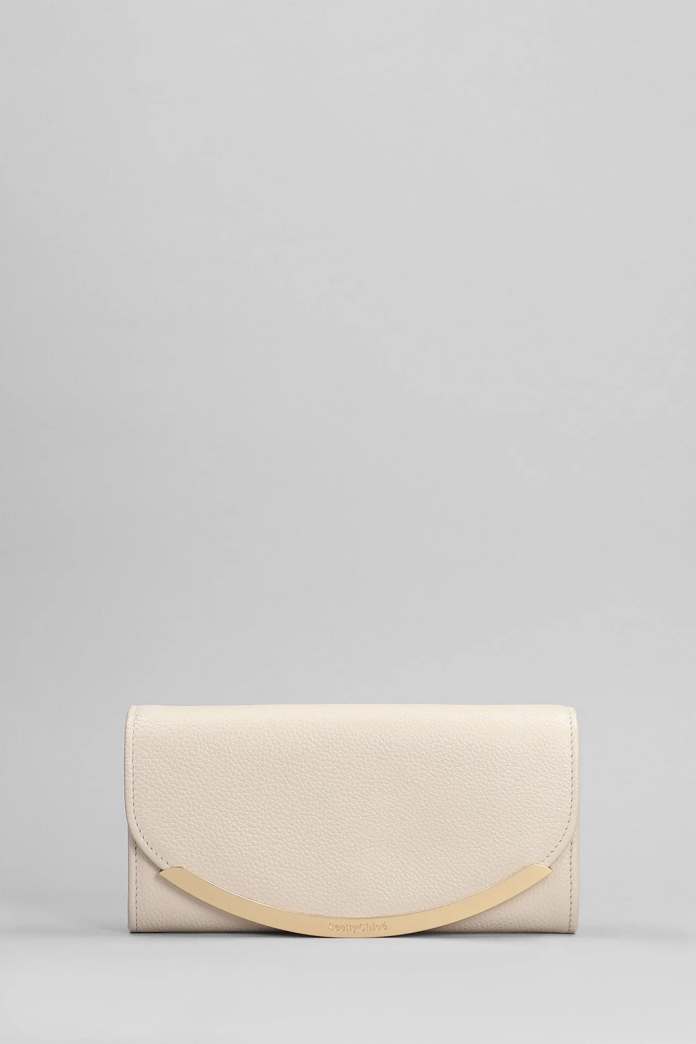 Lizzie Wallet in beige leather