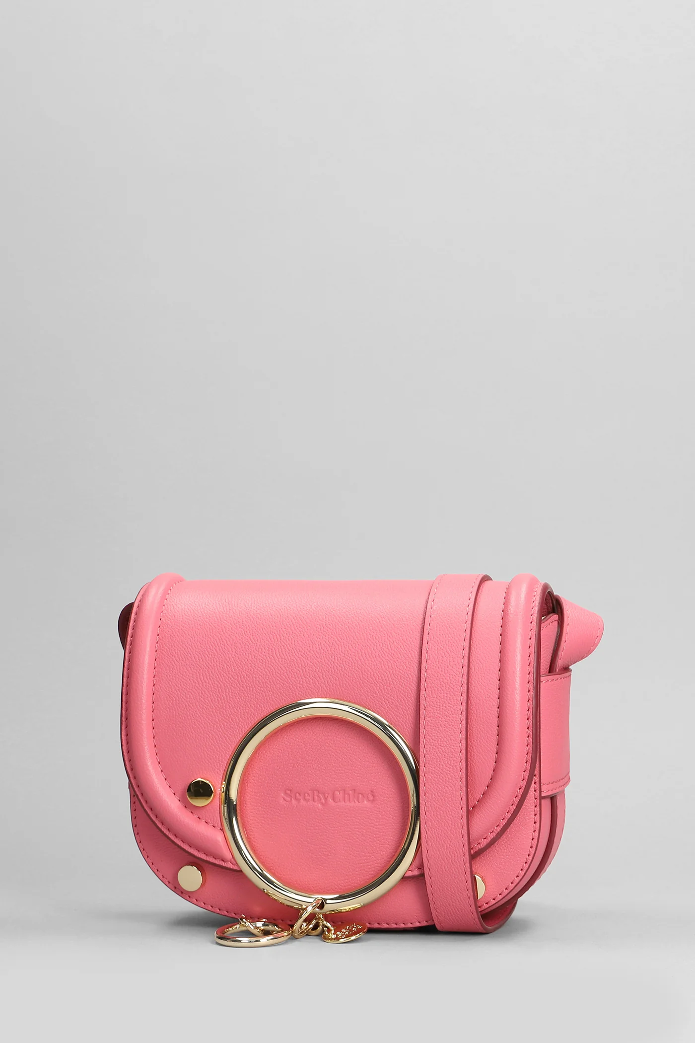 Mara Shoulder bag in rose-pink leather - Image 2