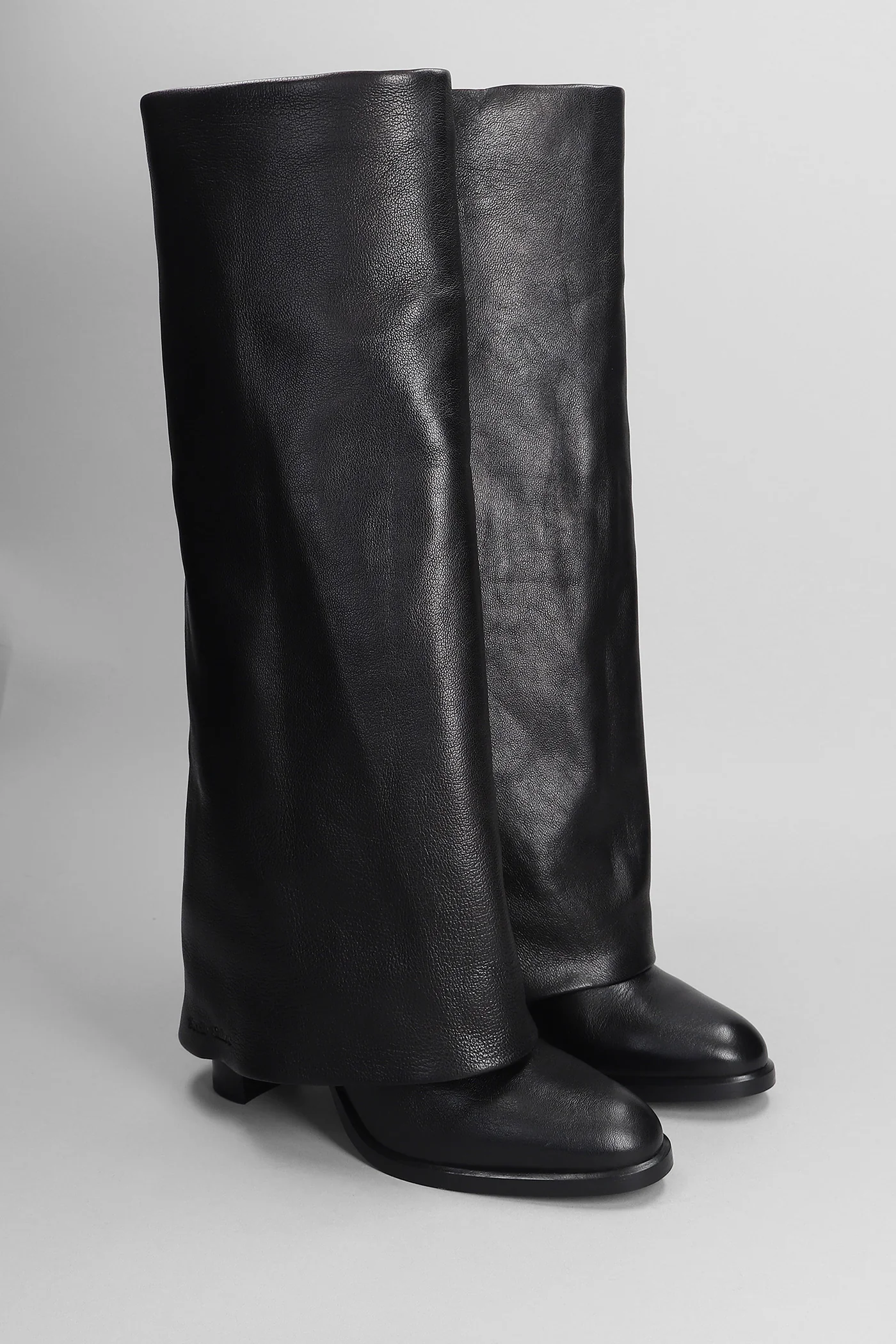 Melia High heels boots in black leather - Image 2