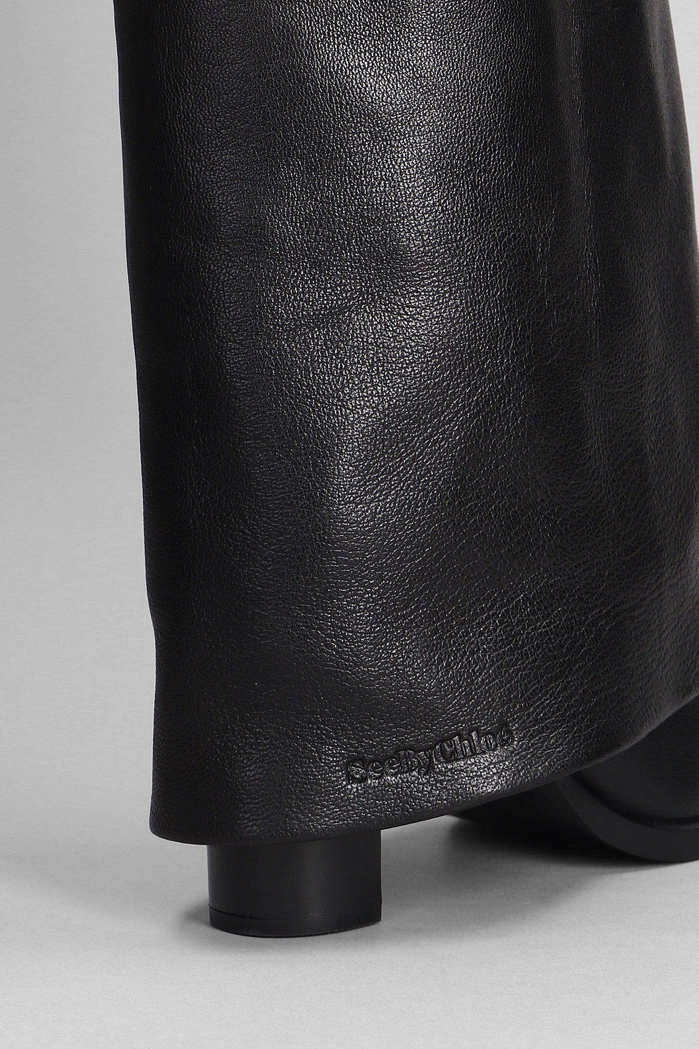 Melia High heels boots in black leather - Image 5