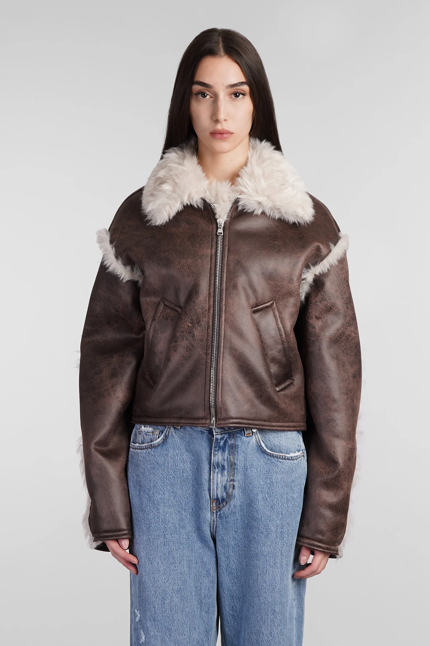 Amari jacket Shearling in brown polyester