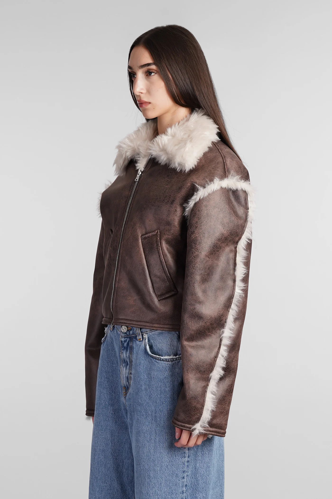 Amari jacket Shearling in brown polyester - Image 4