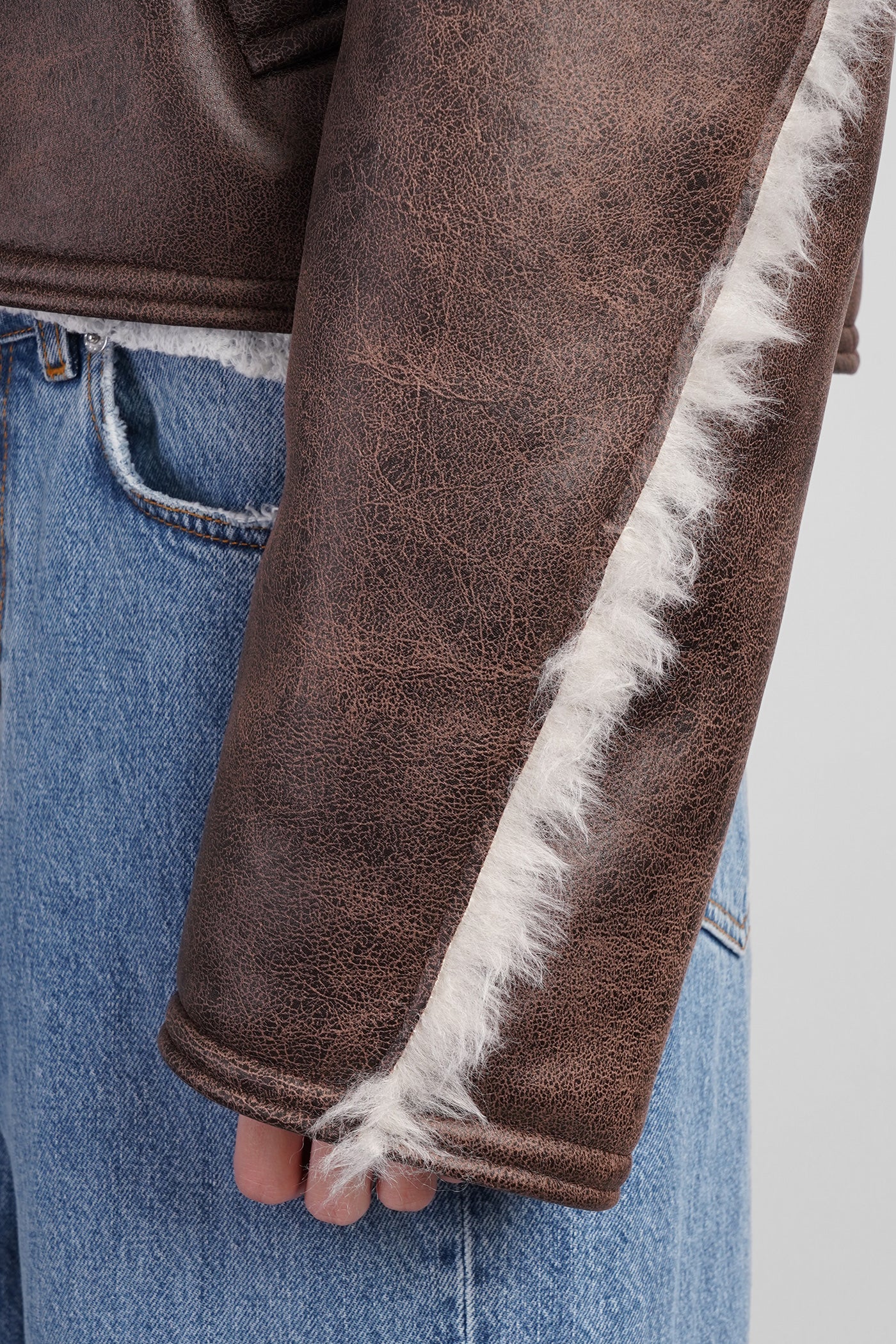 Amari jacket Shearling in brown polyester - Image 5