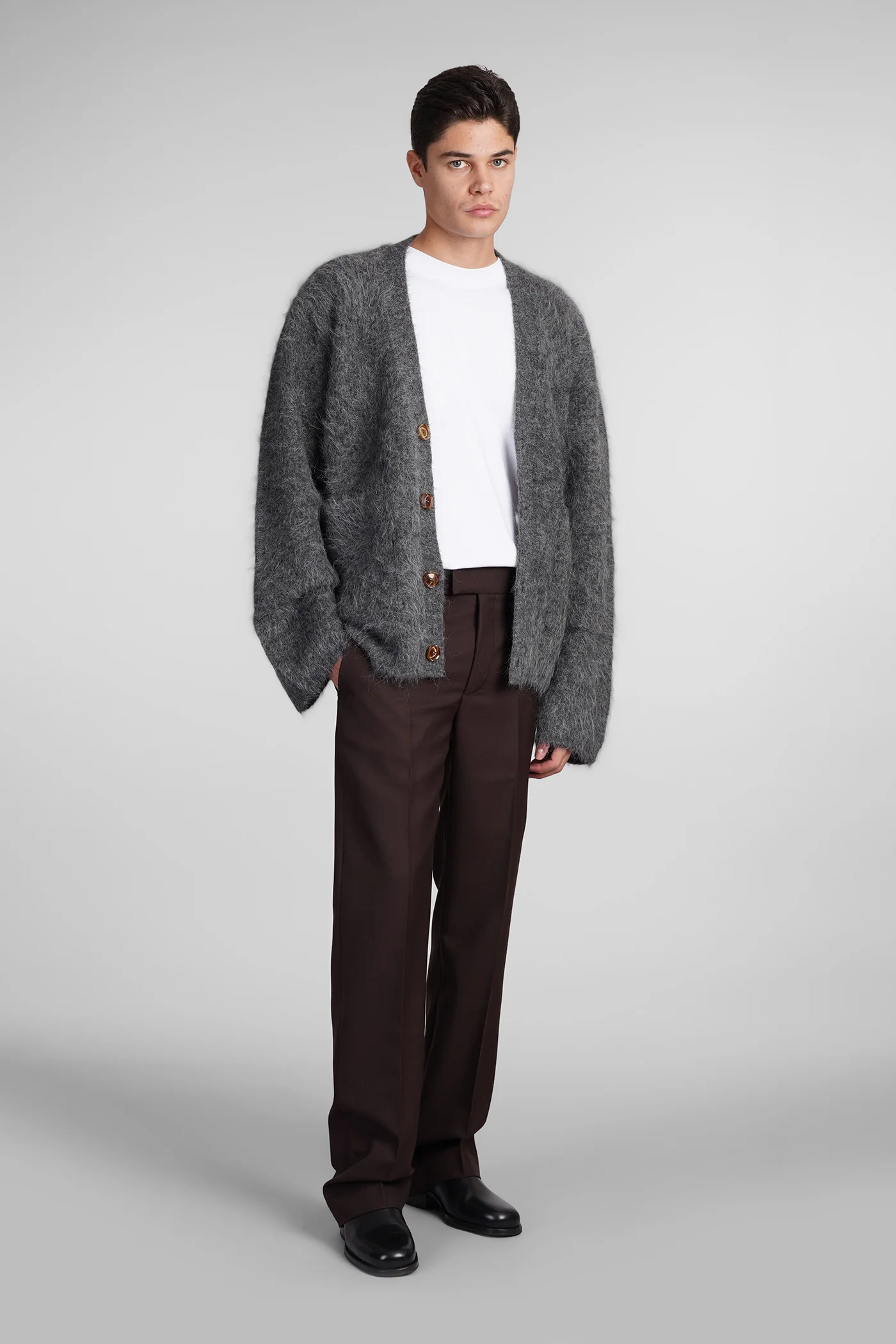 Lee cardigan Cardigan in grey wool - Image 2