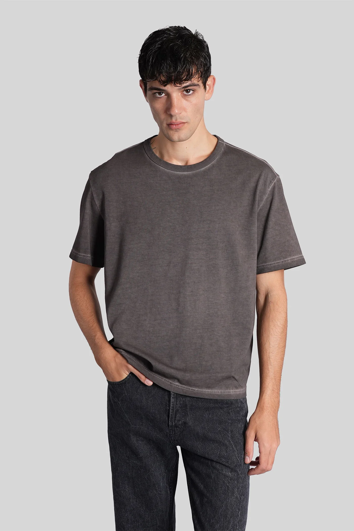 Mauro T-Shirt in grey cotton - Image 16