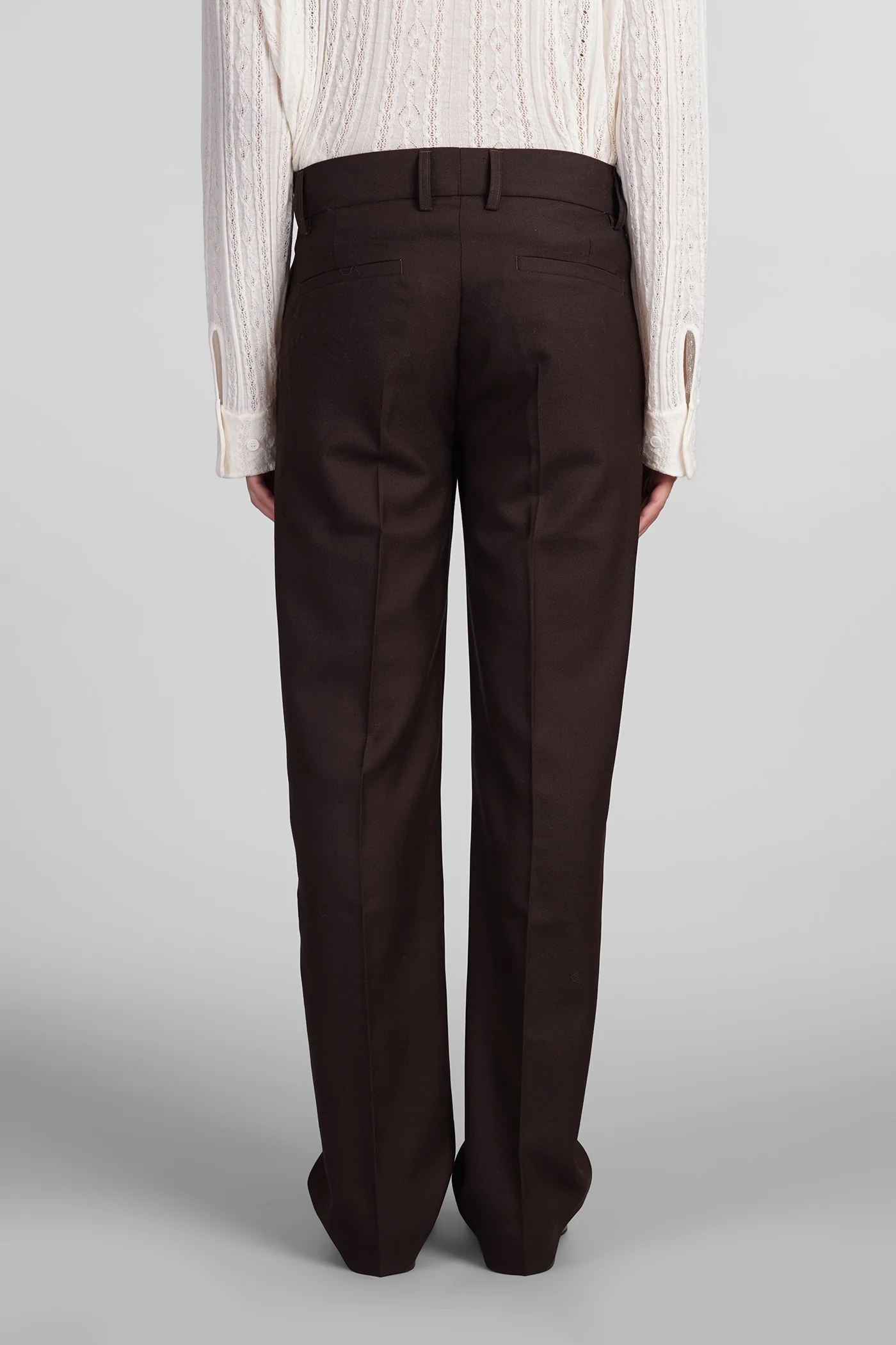 Mike suit trousers Pants in brown polyester - Image 3