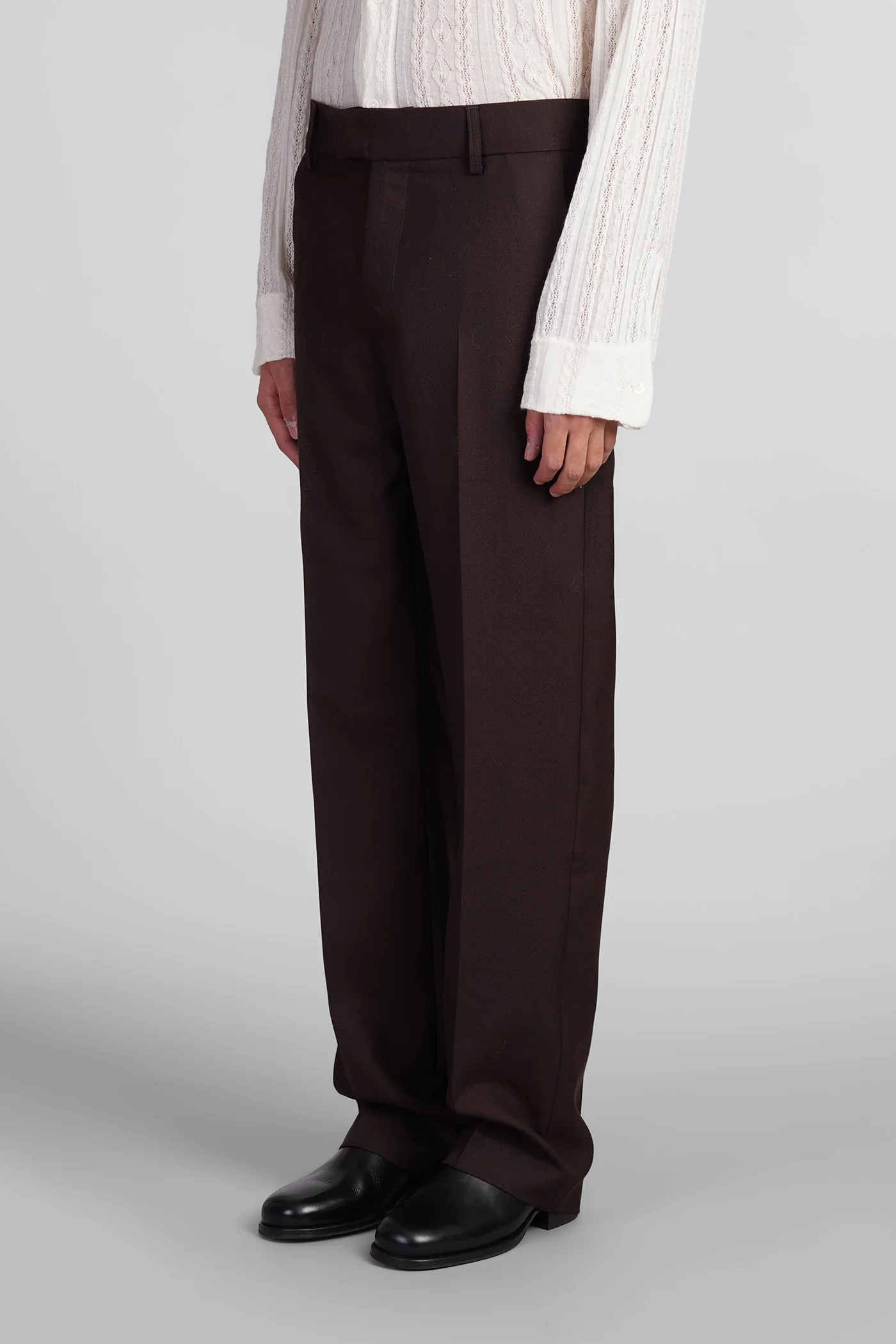 Mike suit trousers Pants in brown polyester - Image 4