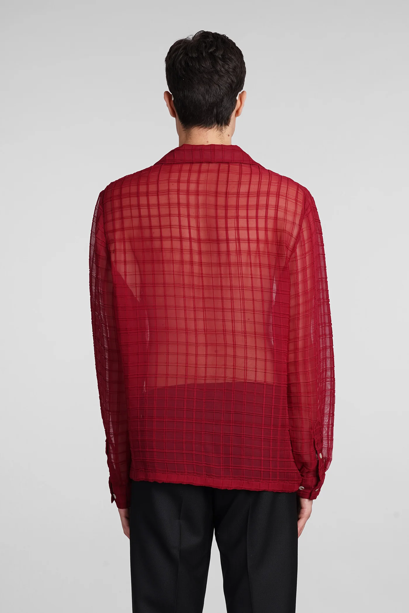 Shirt in red polyester - Image 3