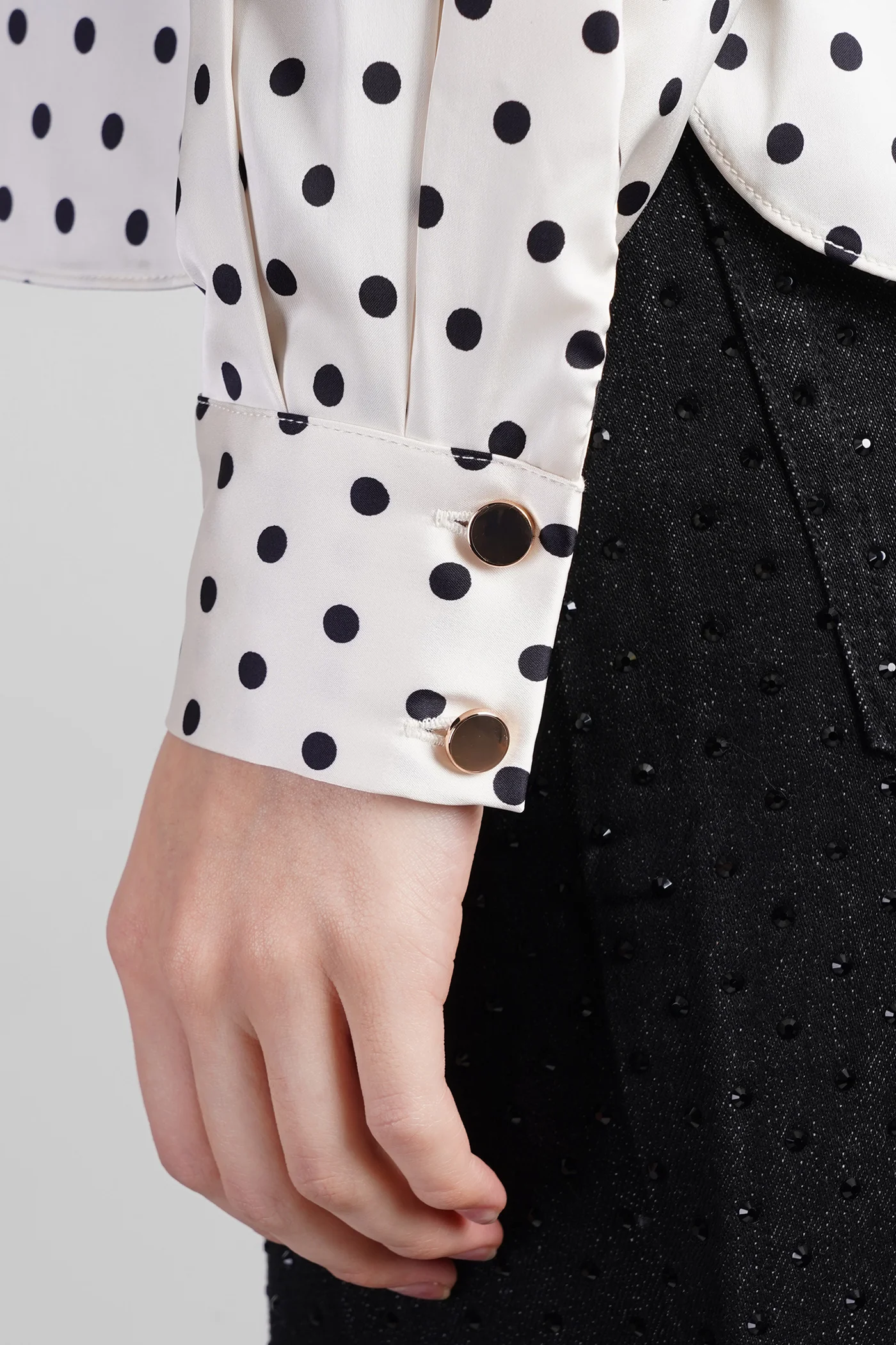 Blouse in beige polyester - Image 5