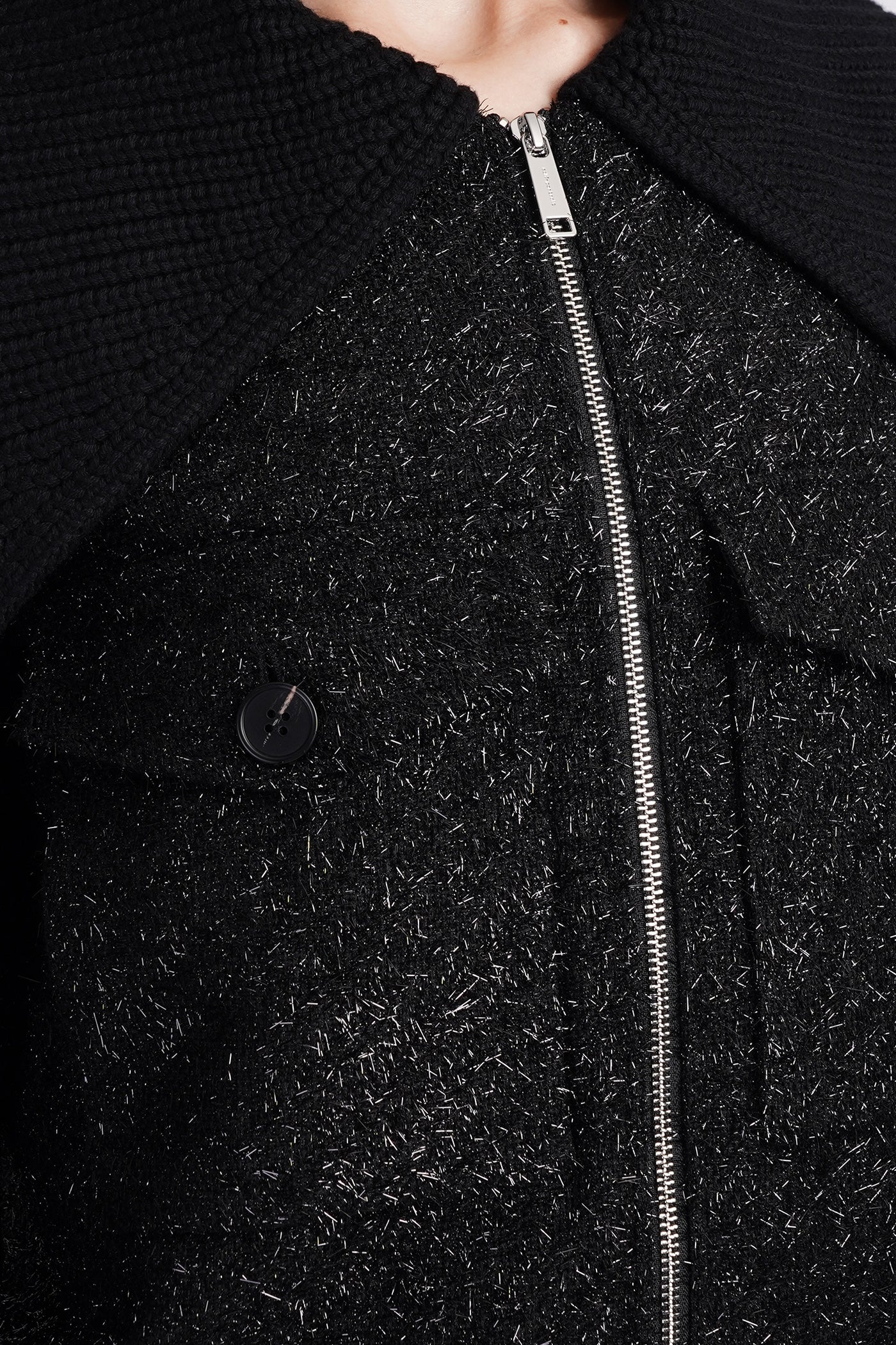 Bomber Jacket in black polyester - Image 5