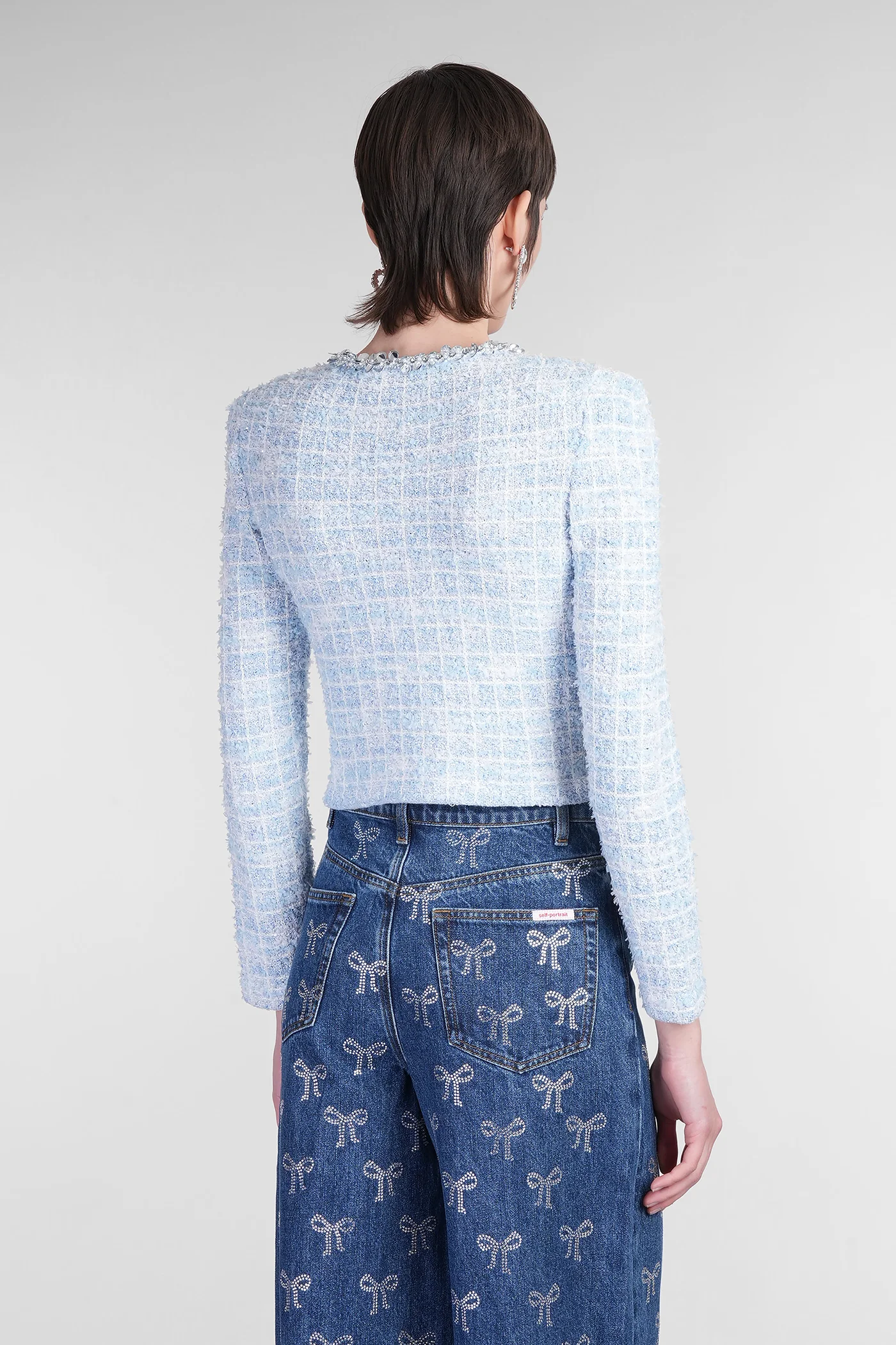 Cardigan in blue polyester - Image 3