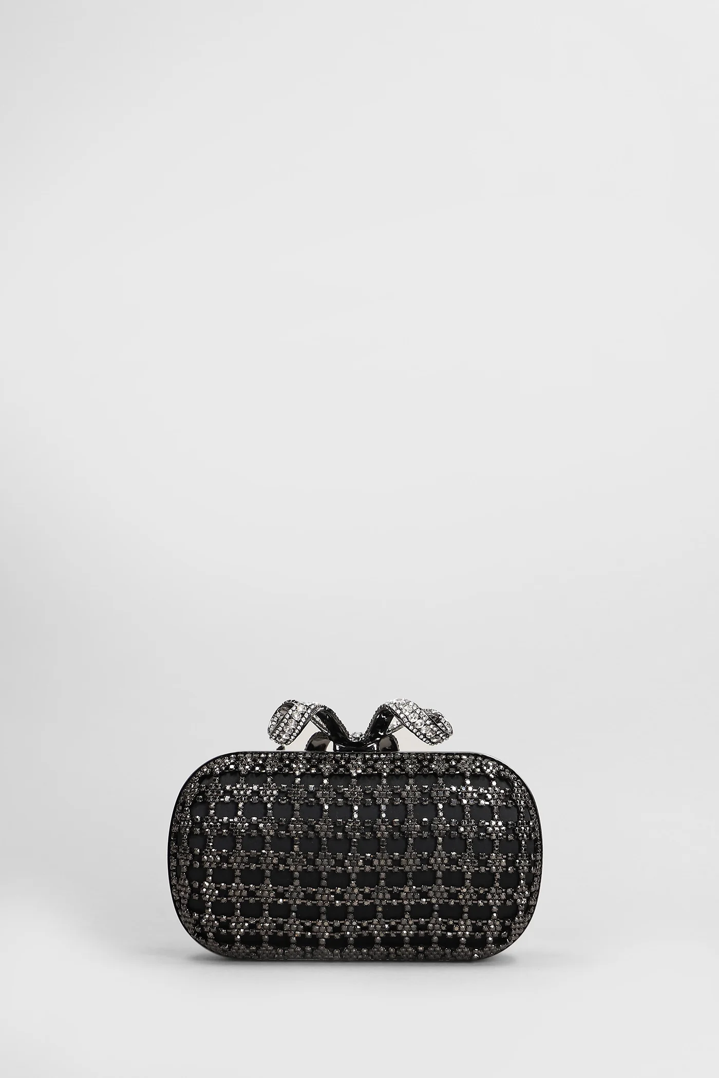 Crystal clutch bag Clutch in black polyester - Image 3