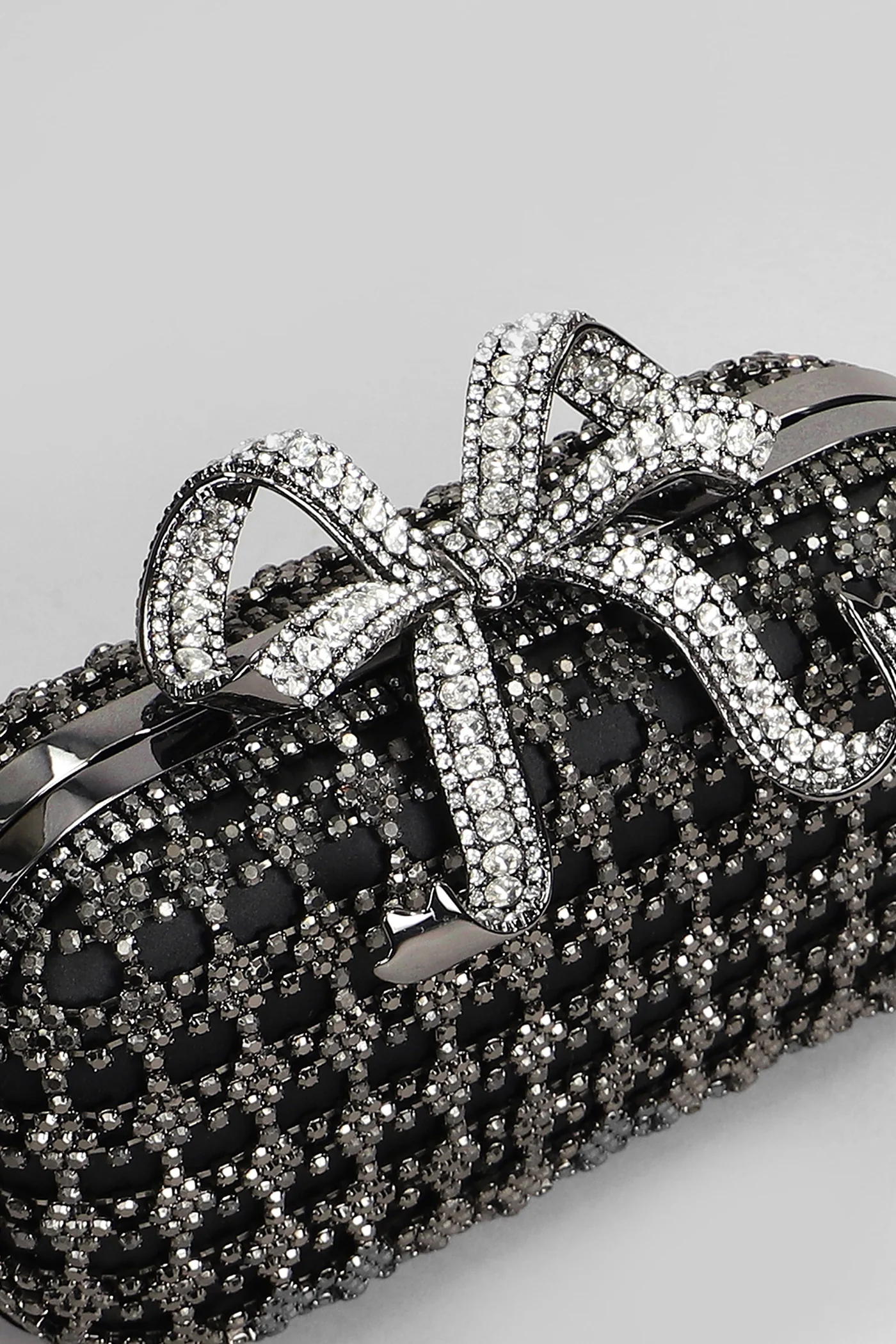 Crystal clutch bag Clutch in black polyester - Image 4