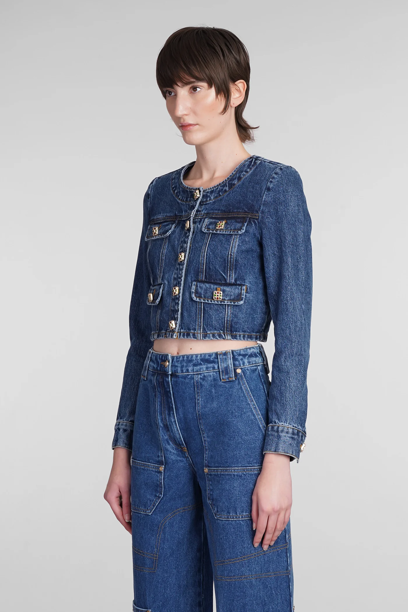 Denim Jackets in blue cotton - Image 4