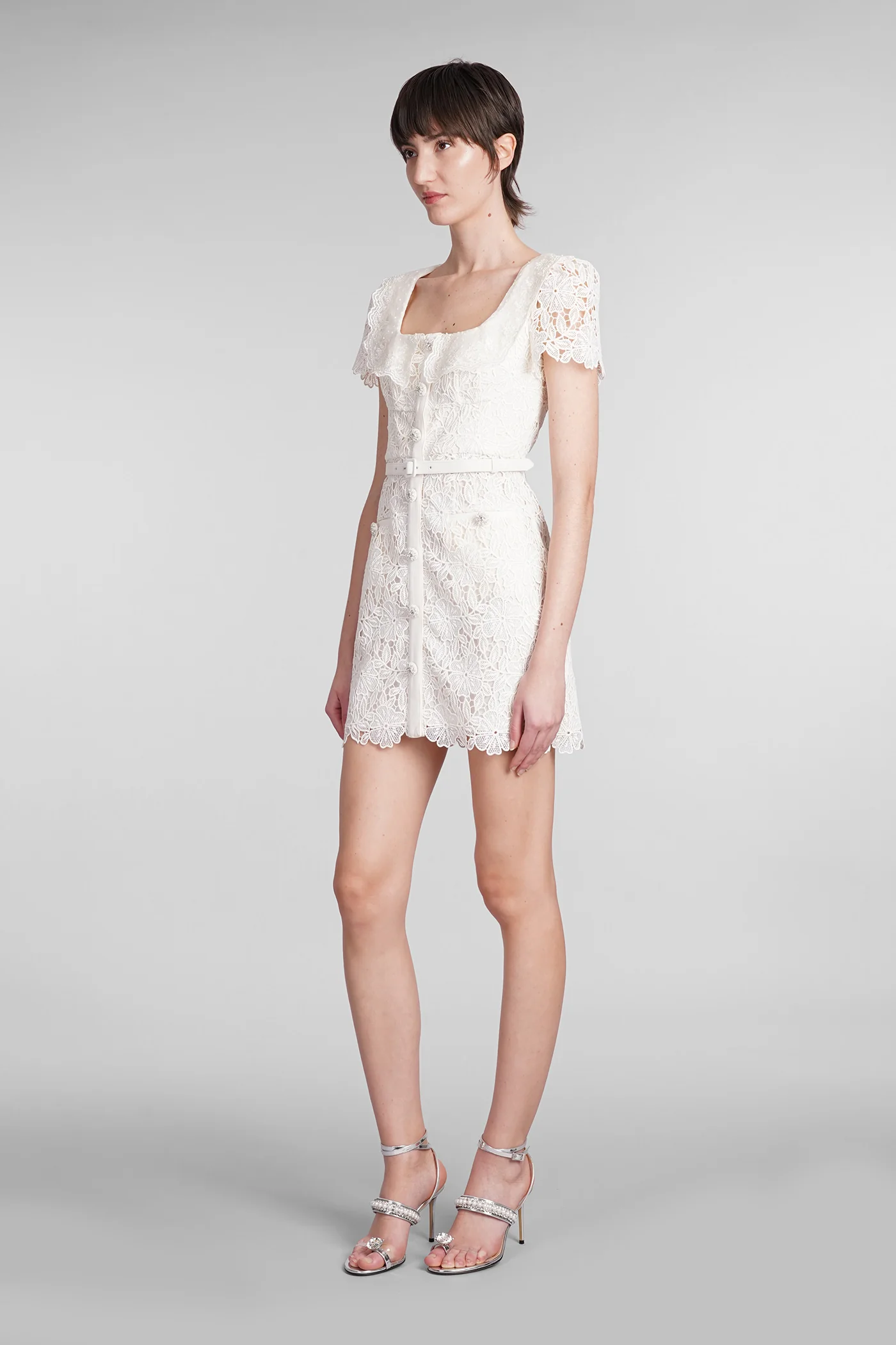 Dress woman in beige polyester - Image 4