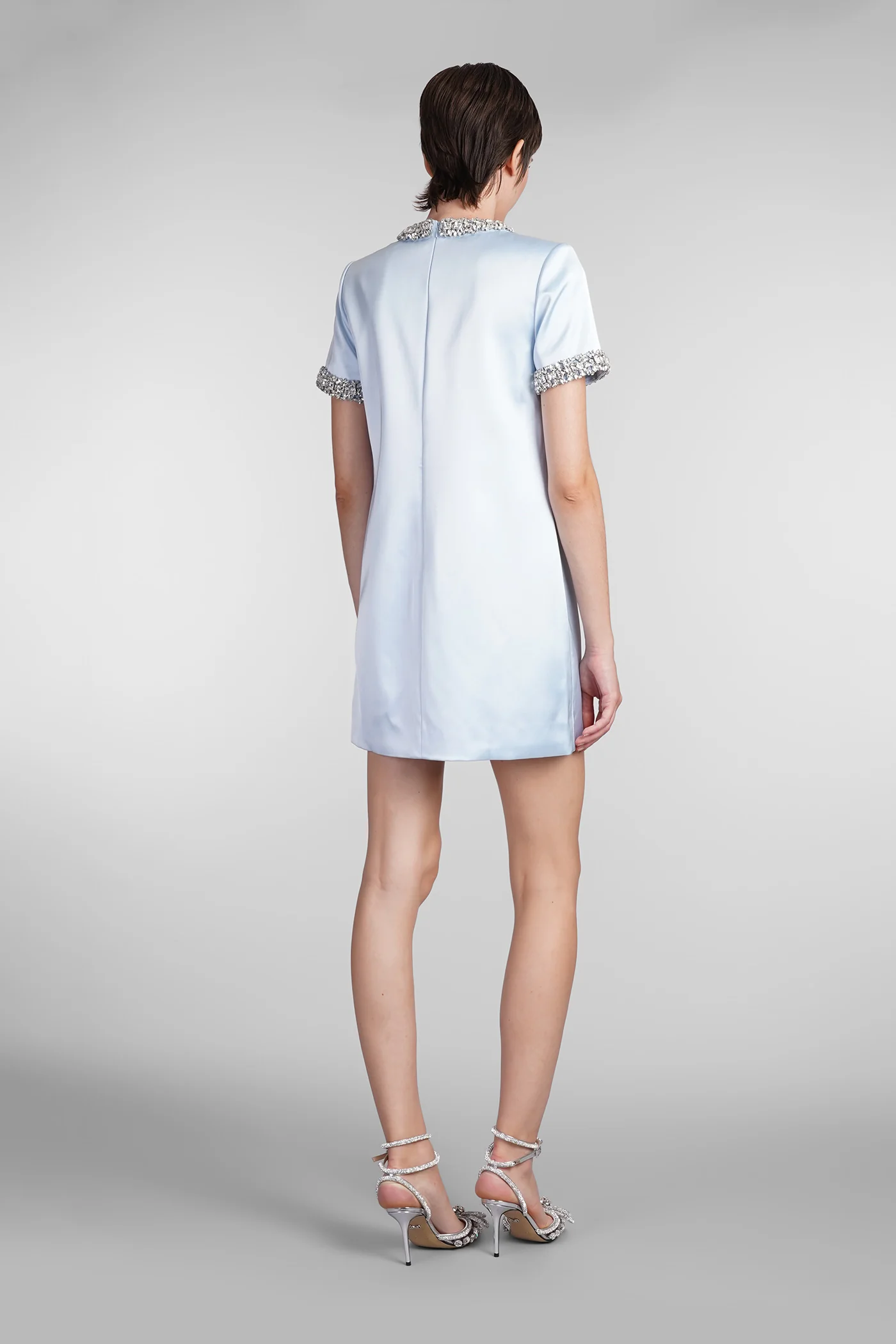 Dress woman in blue polyester - Image 8