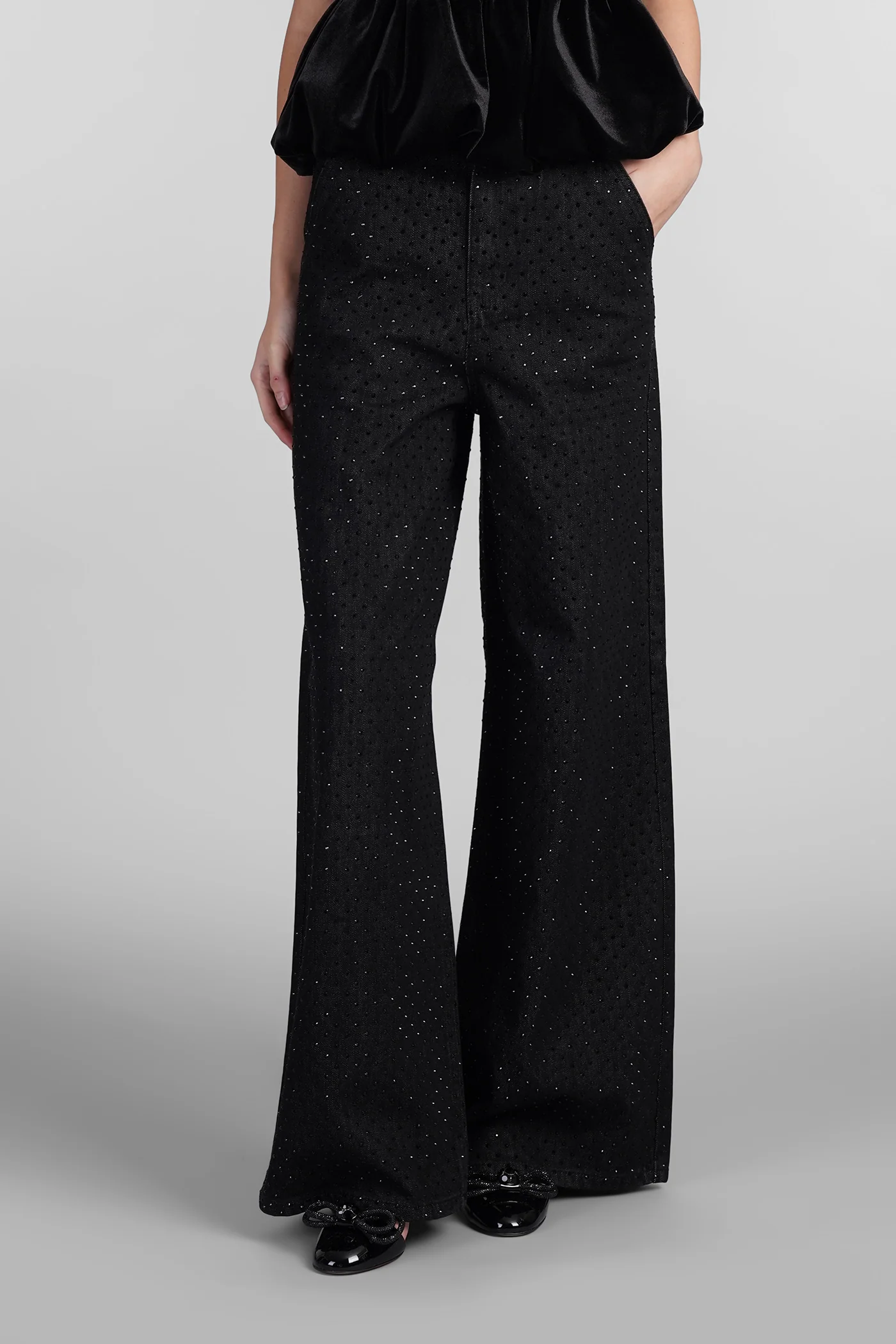 Jeans in black cotton