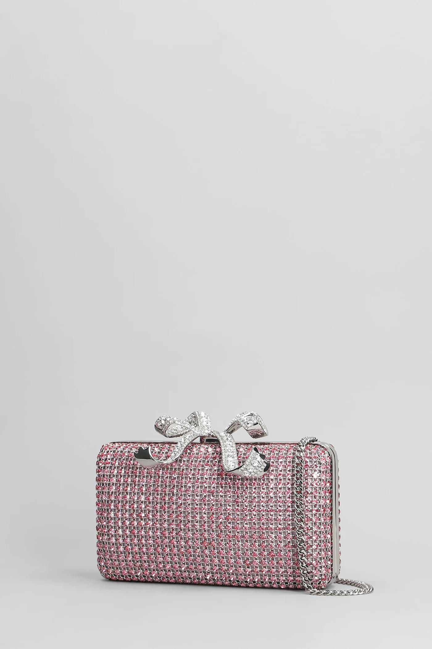 Shoulder bag in rose-pink polyester - Image 2