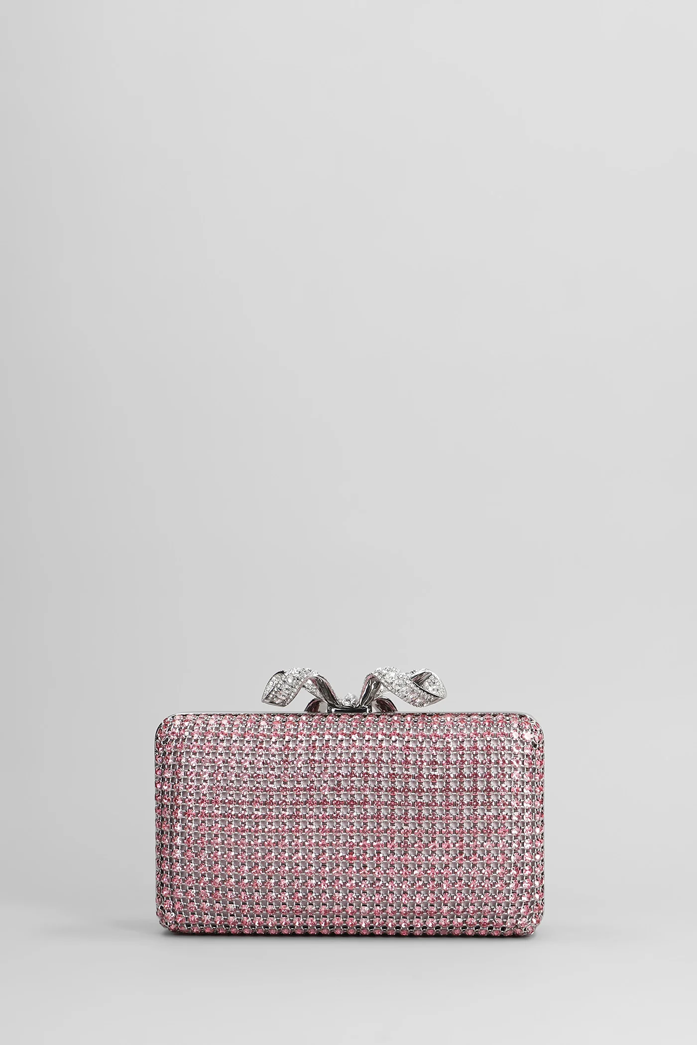 Shoulder bag in rose-pink polyester - Image 3