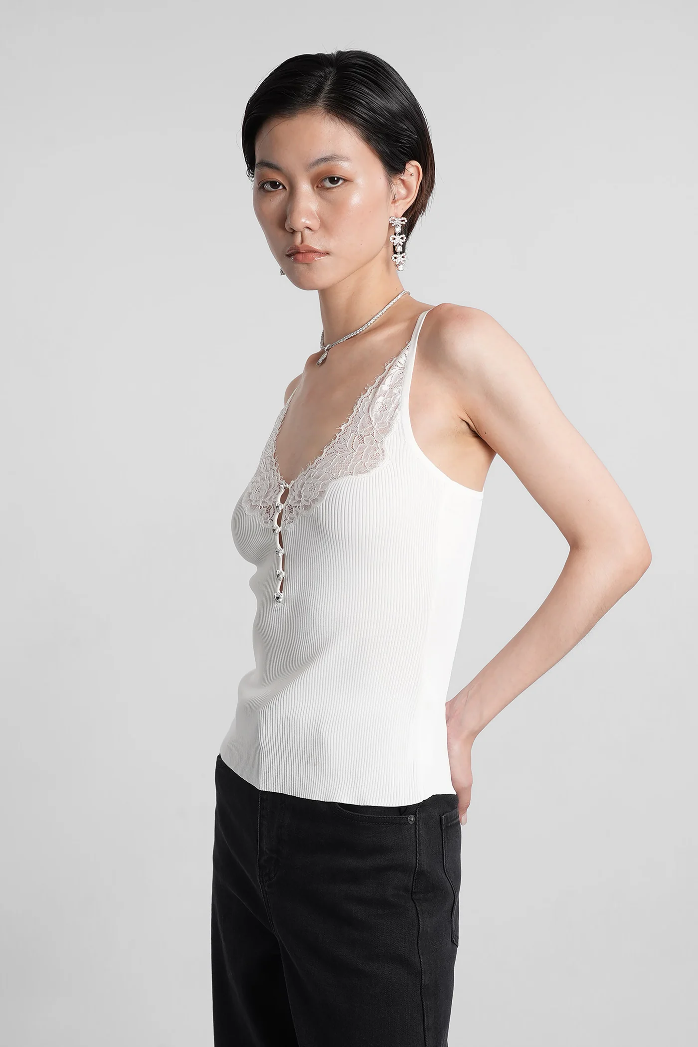 Topwear in white viscose - Image 4