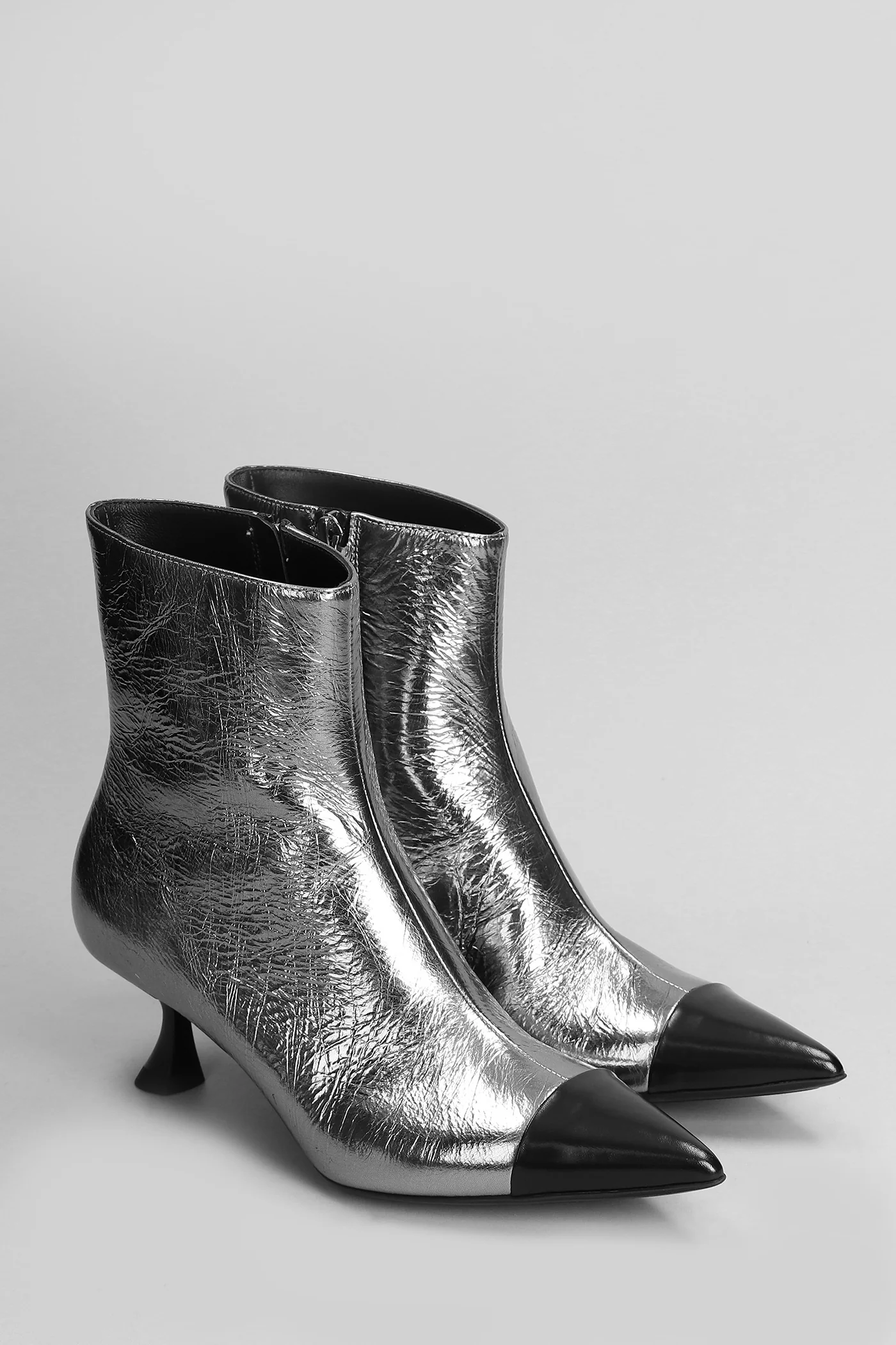 Cecilia 5 High heels Ankle boots in Gunmetal leather - Image 2