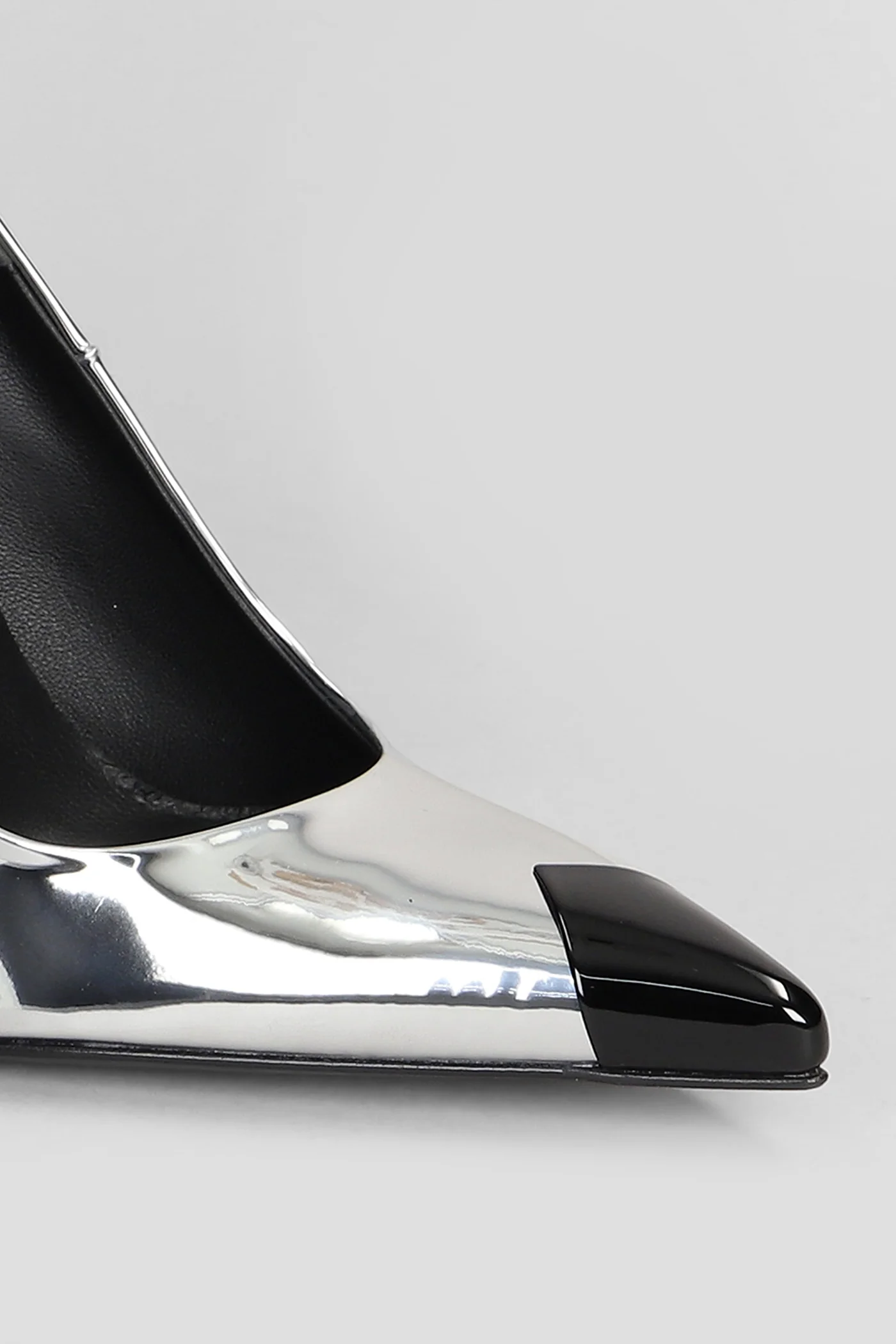 Ley 5-Pu Pumps in silver leather - Image 5