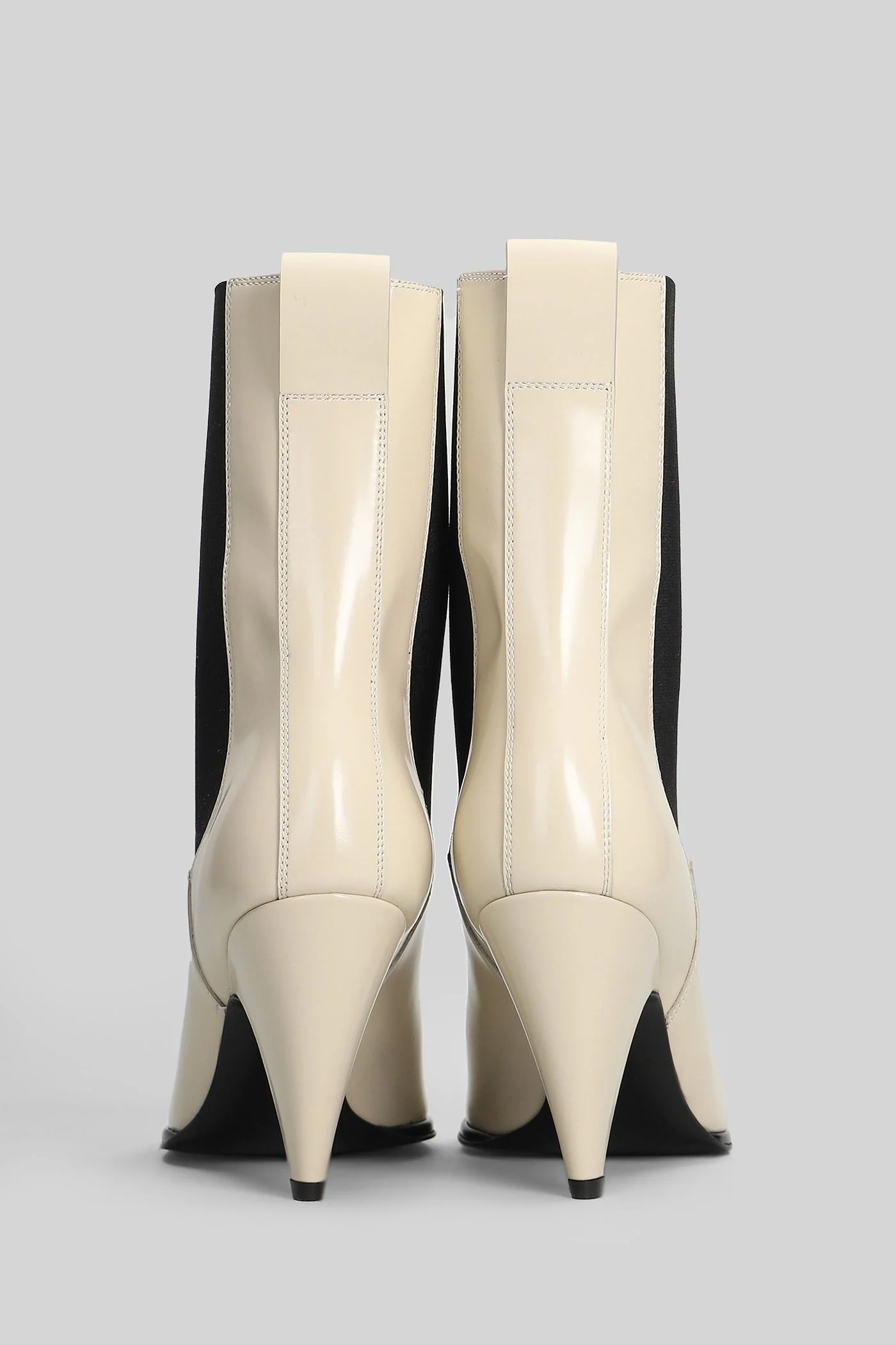 Bootle 85 High heels Ankle boots in beige leather - Image 4