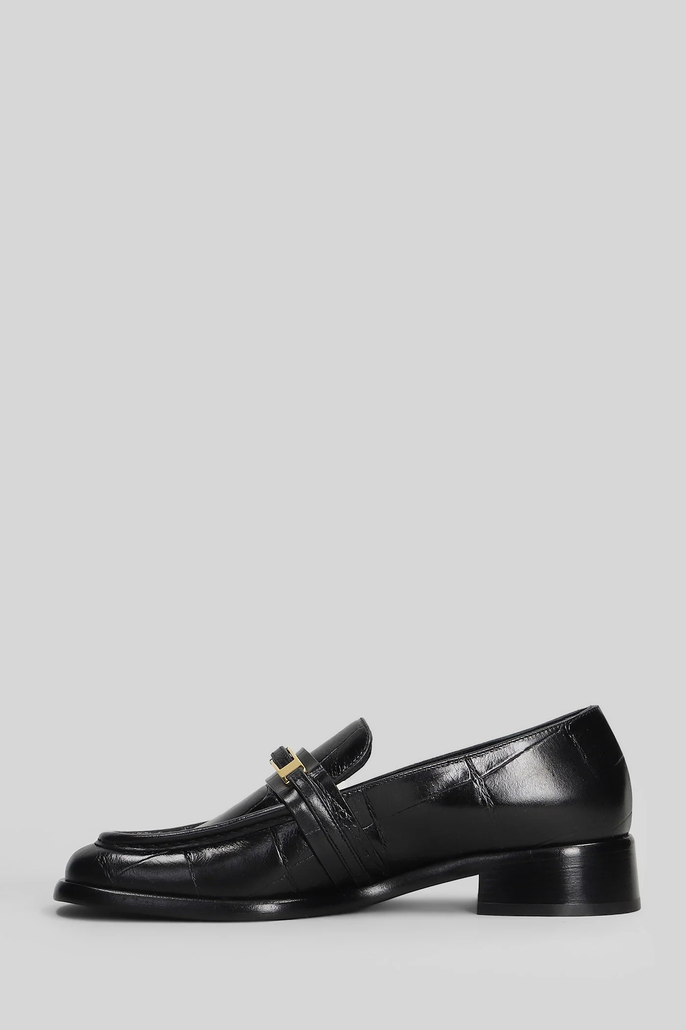 Flat mocasin 25 Loafers in black leather - Image 3