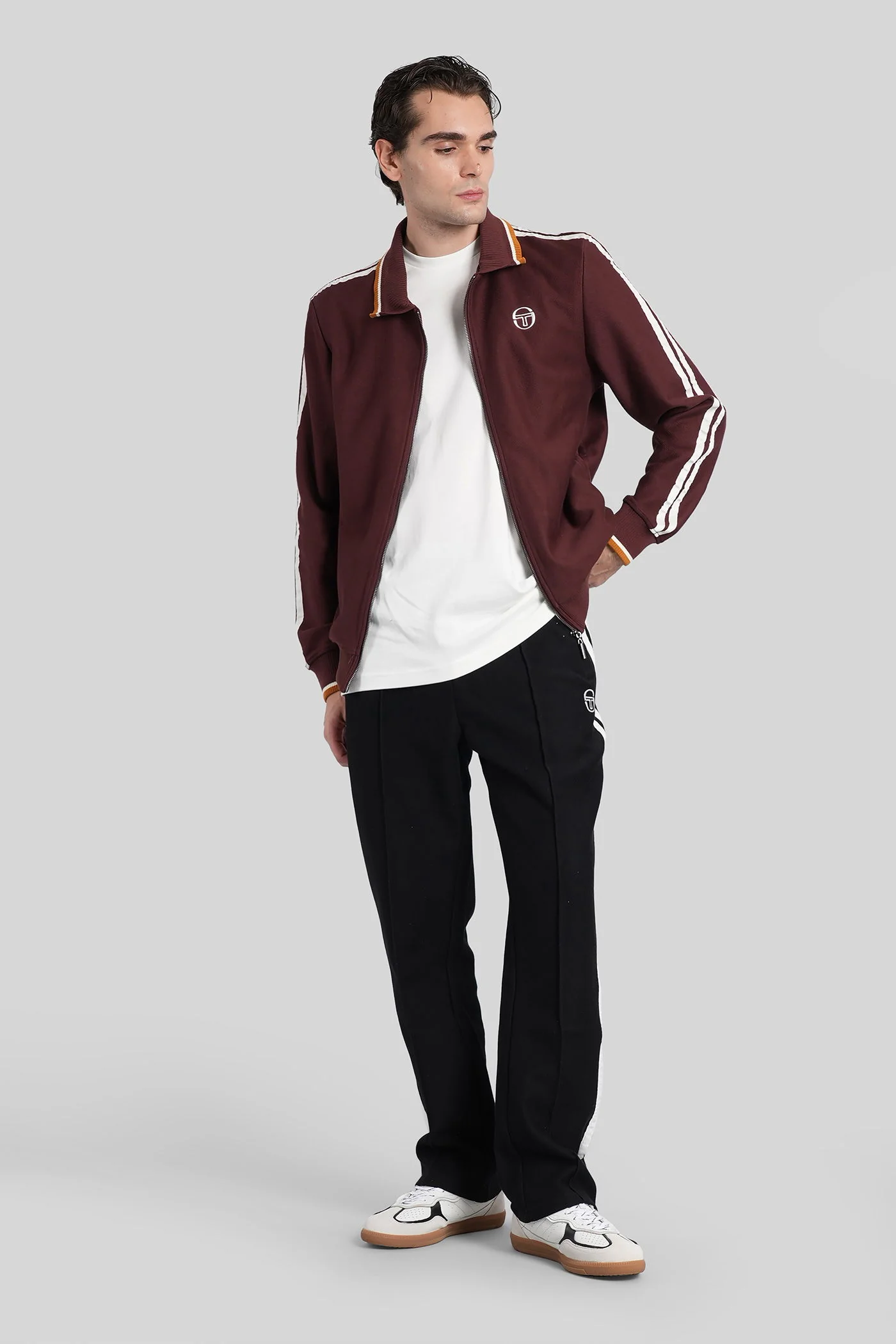 Casual jacket in bordeaux cotton - Image 2