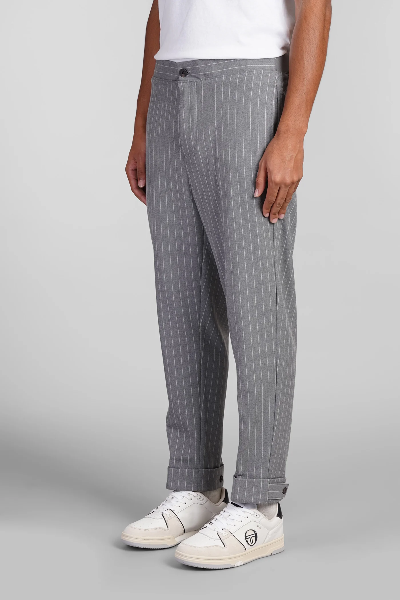 Pants in grey polyester - Image 4