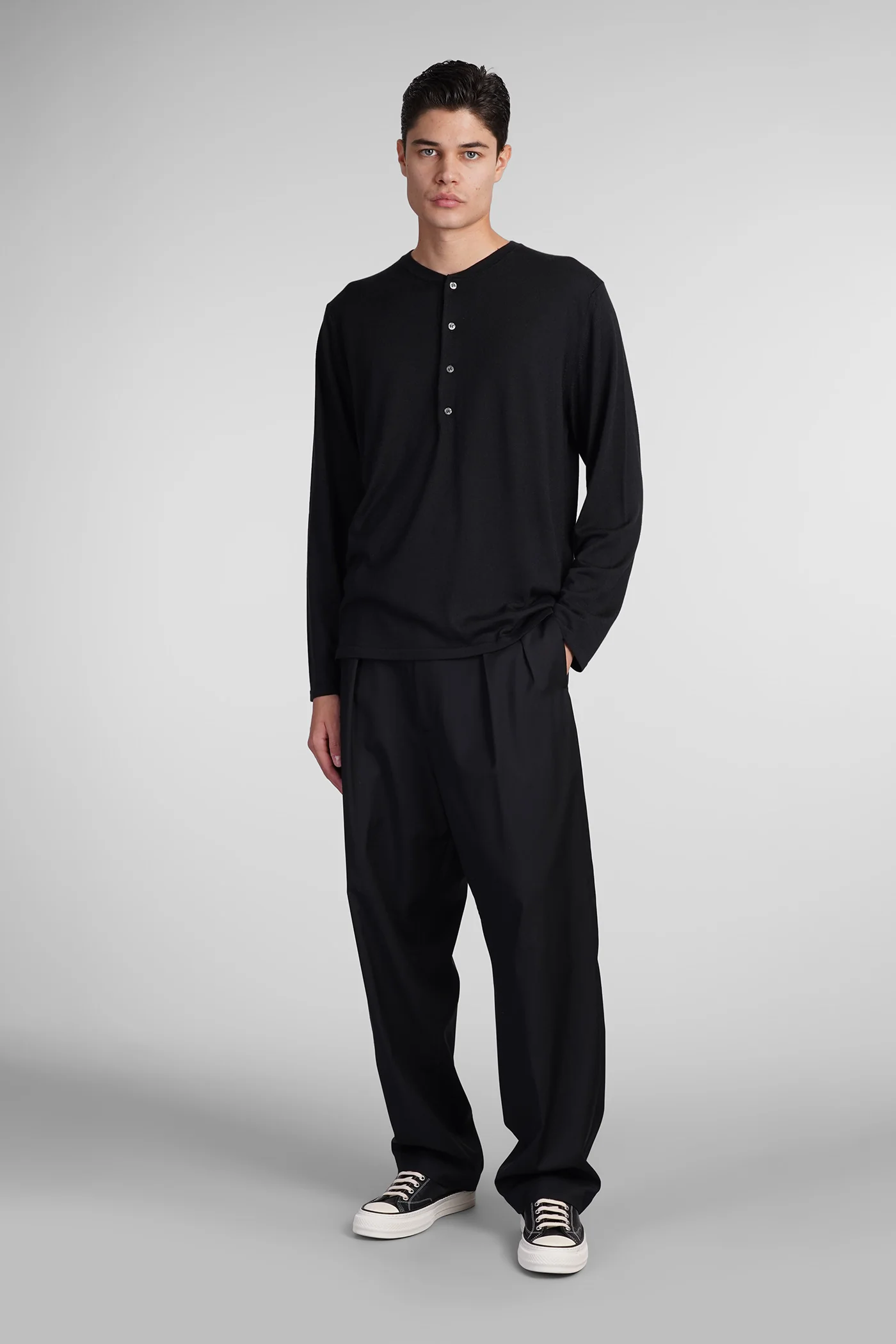 Knitwear in black wool - Image 2