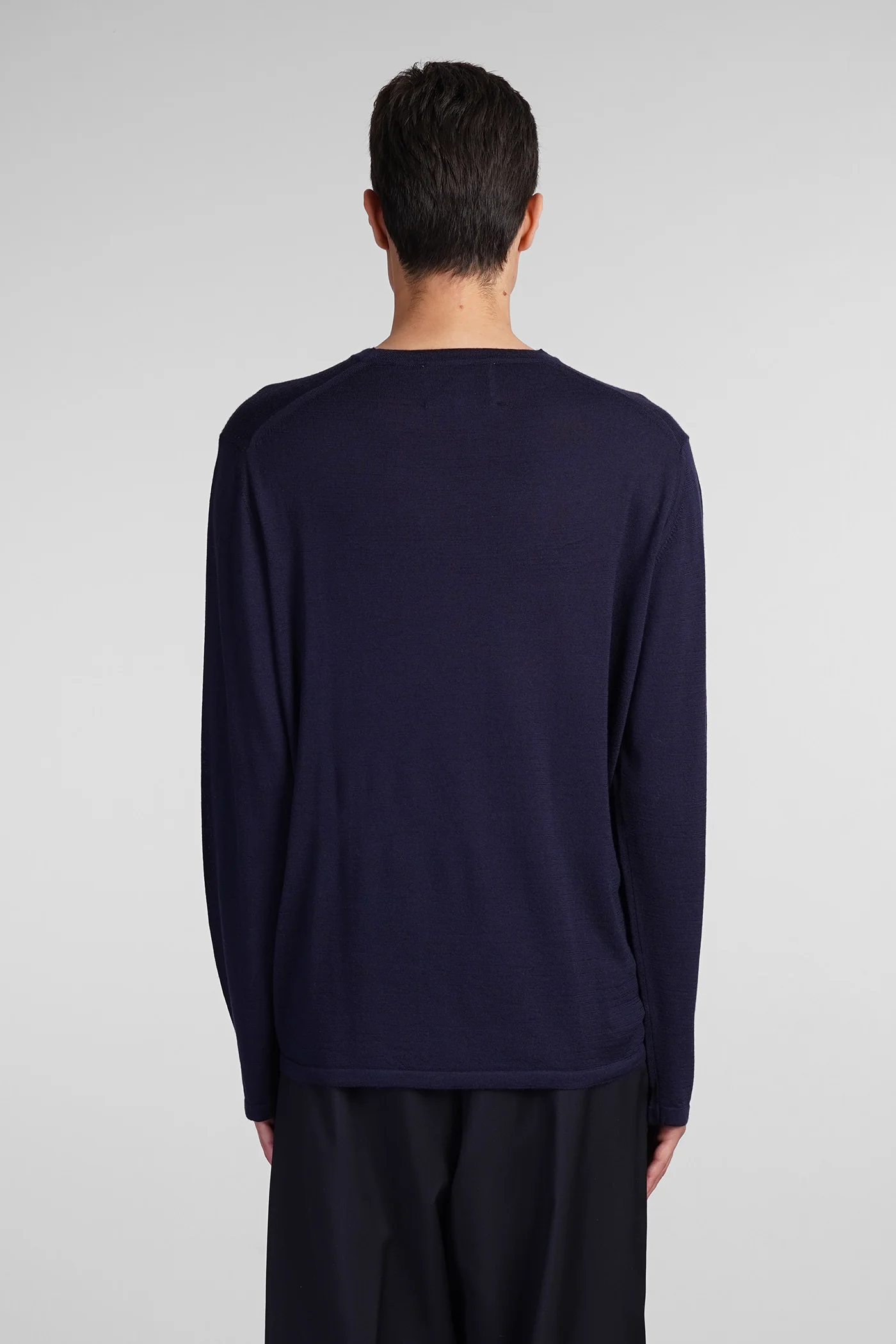 Knitwear in blue wool - Image 3
