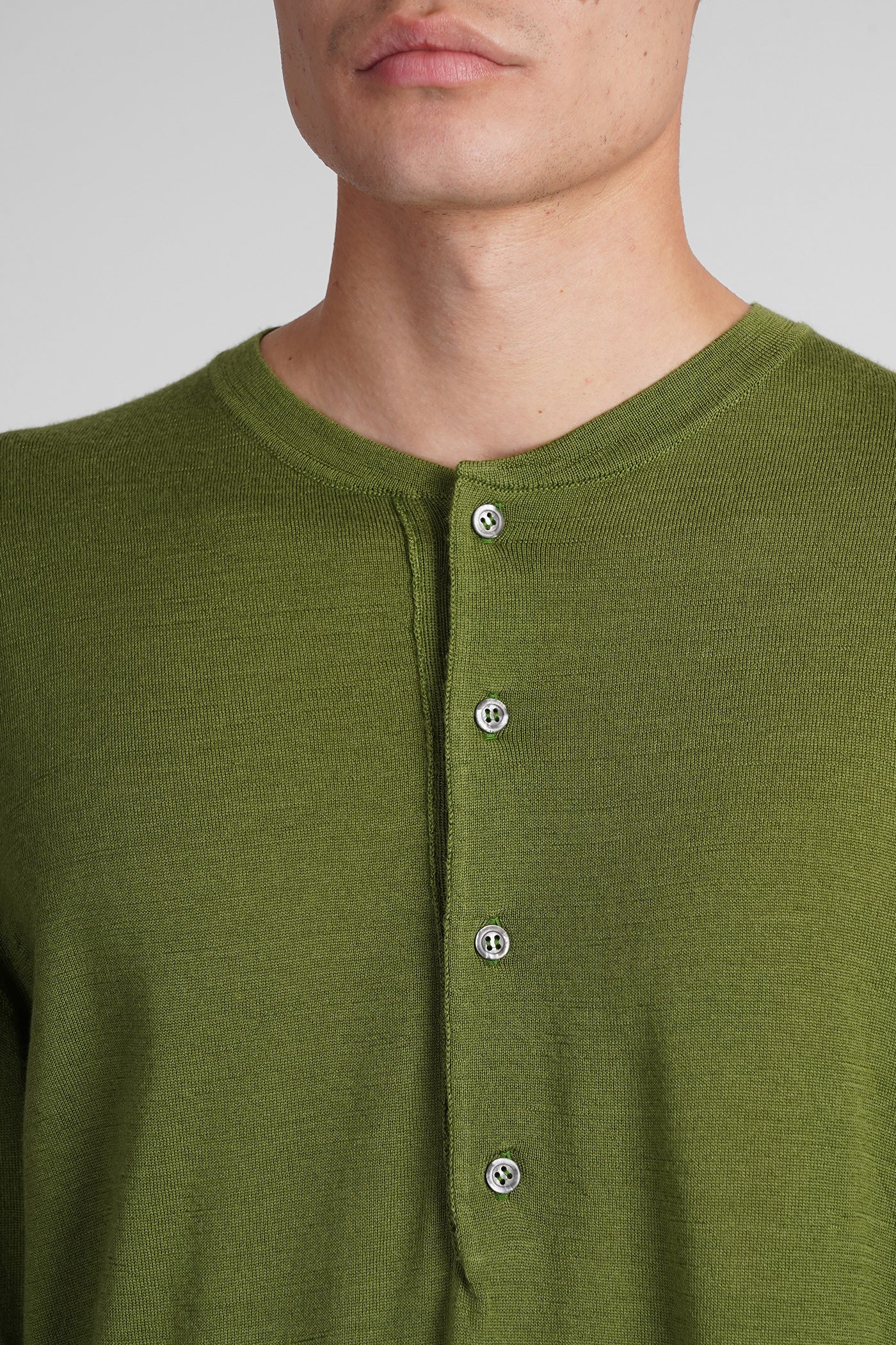 Knitwear in green wool - Image 5
