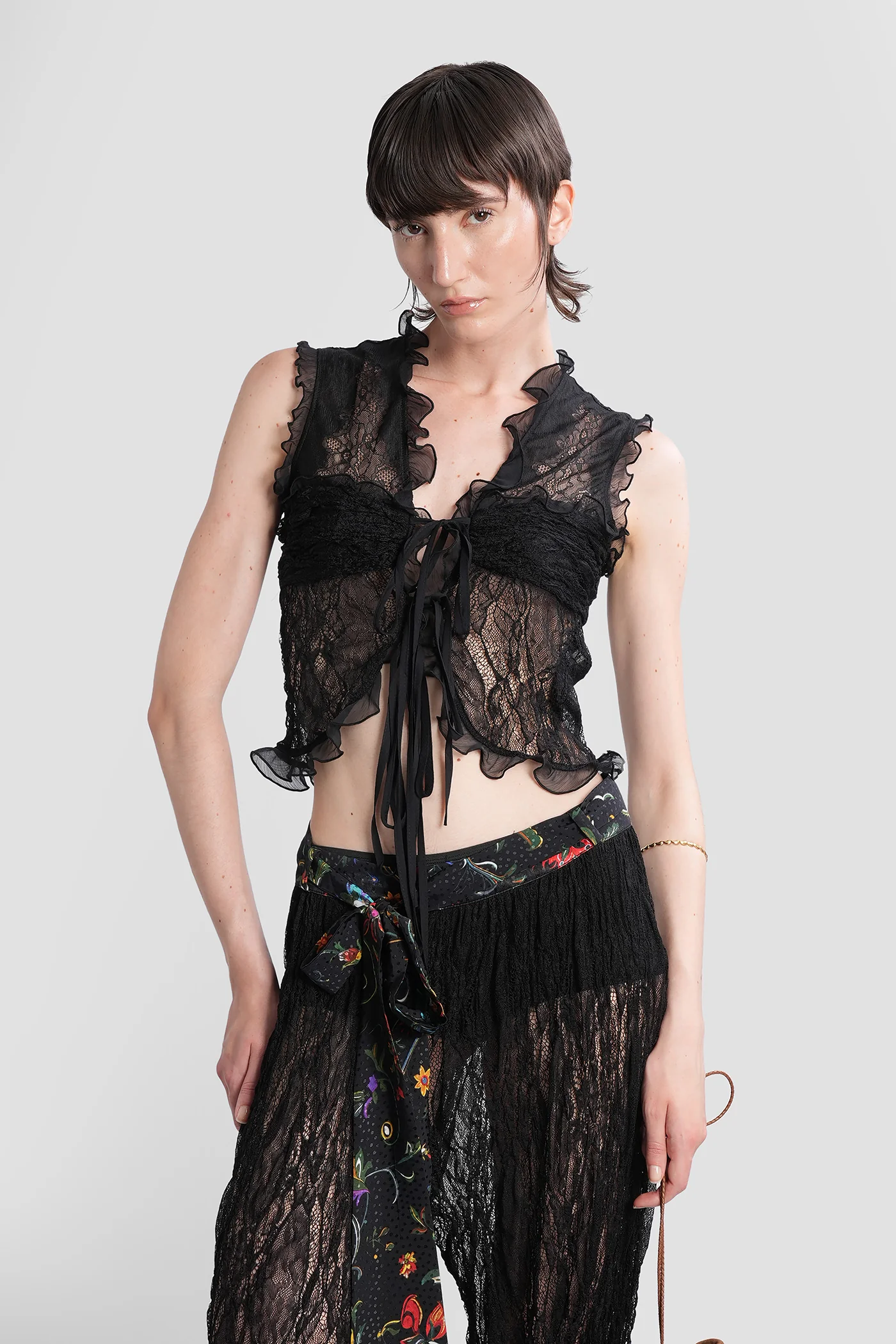 Laria Topwear in black polyamide - Image 2