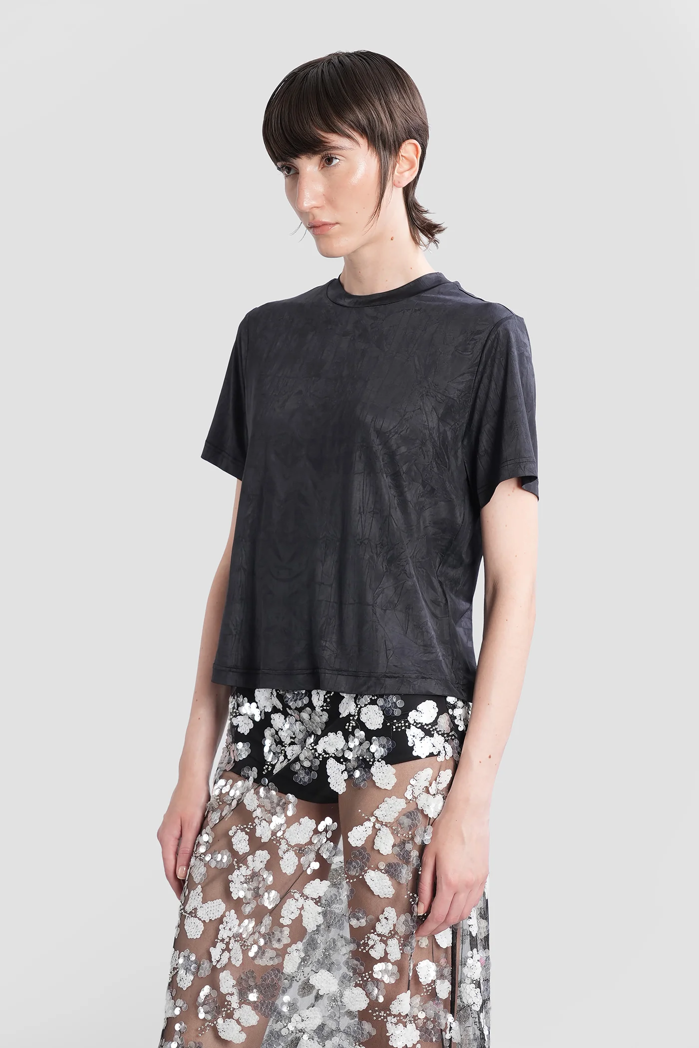 Ledus T-Shirt in black polyester - Image 4