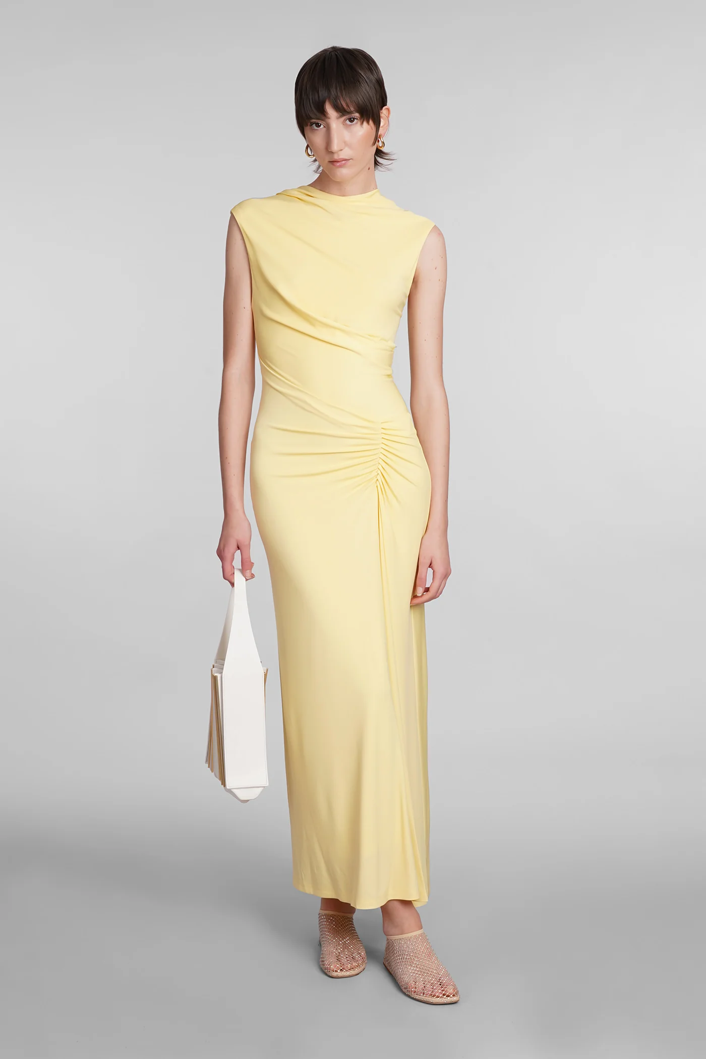 Acacia Dress woman  in yellow Rayon - Image 2