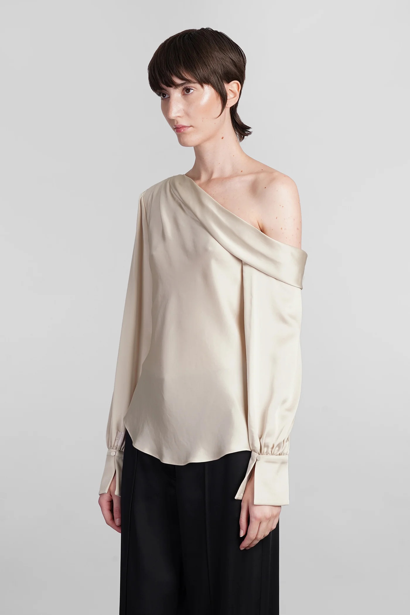 Alice Topwear in beige acetate - Image 4