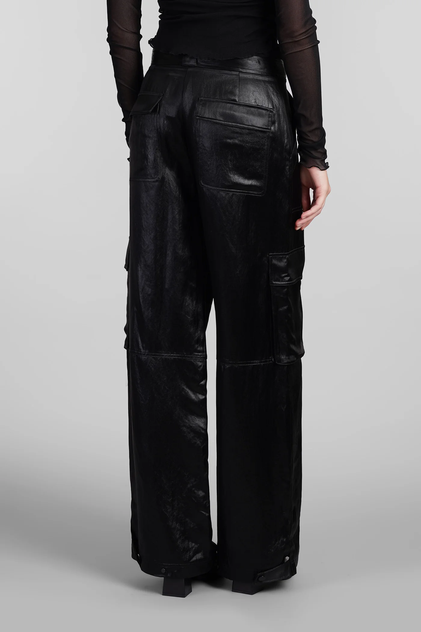 Beatriz Pants in black acetate - Image 3