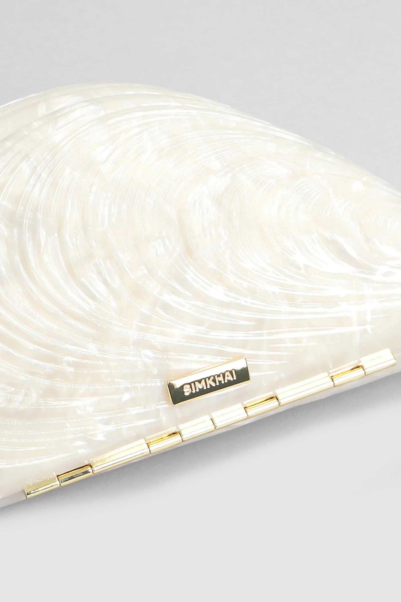 Bridget Clutch in white acrylic - Image 4