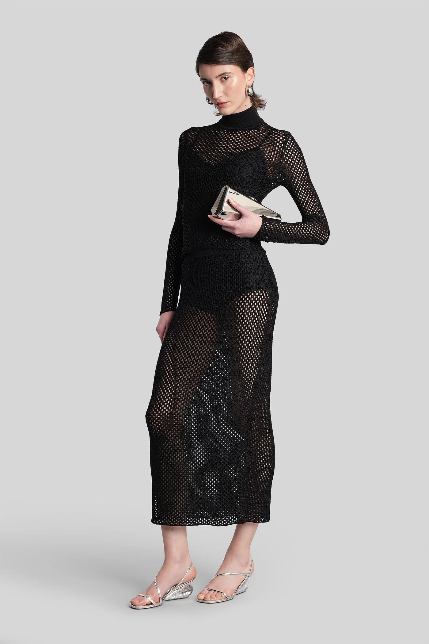 Demitri Skirt in black Rayon - Image 2
