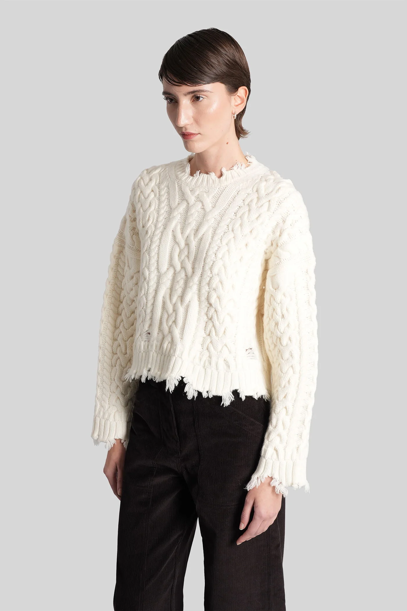 Felix Knitwear in beige wool - Image 4