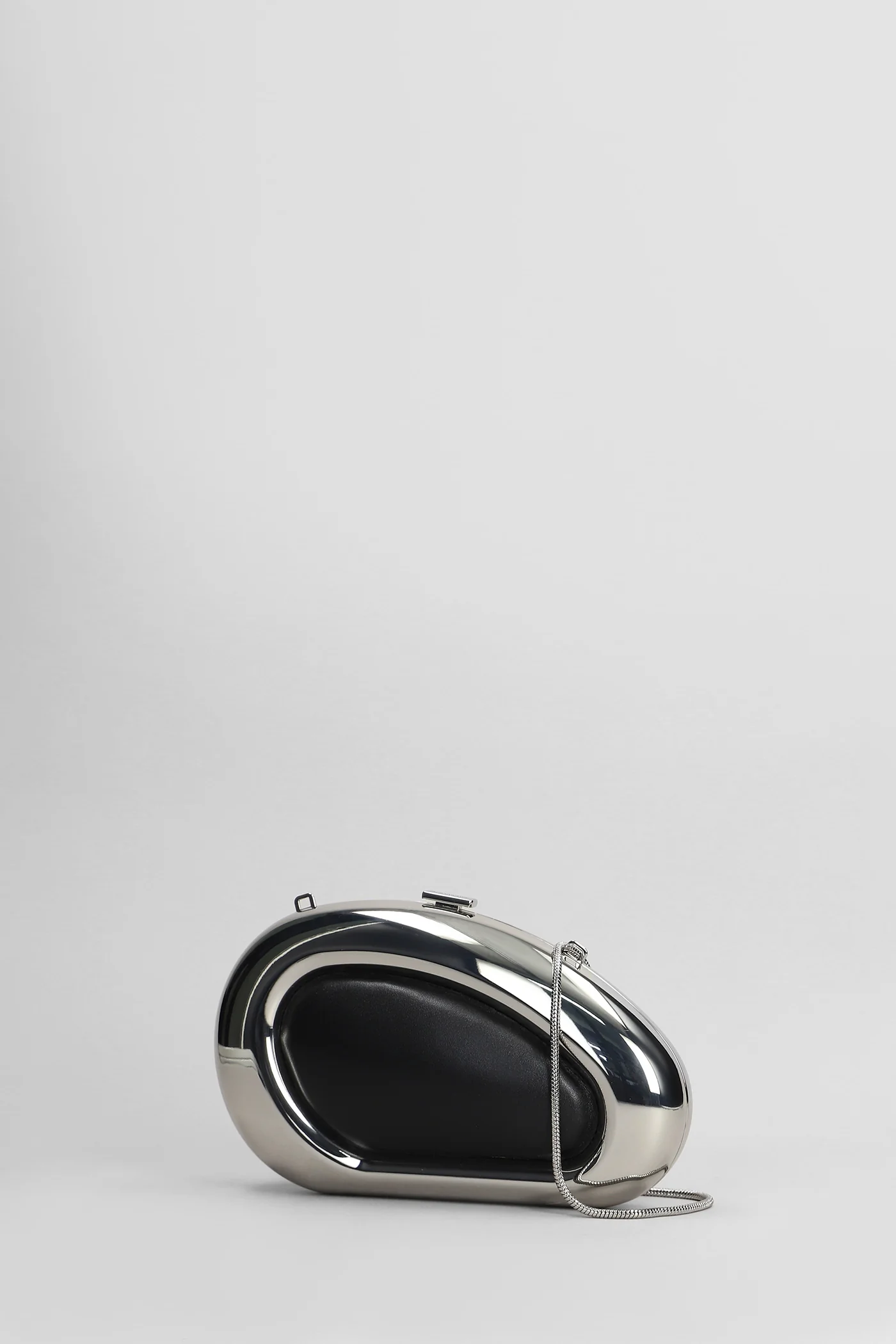 Luna Clutch in silver metal alloy - Image 2