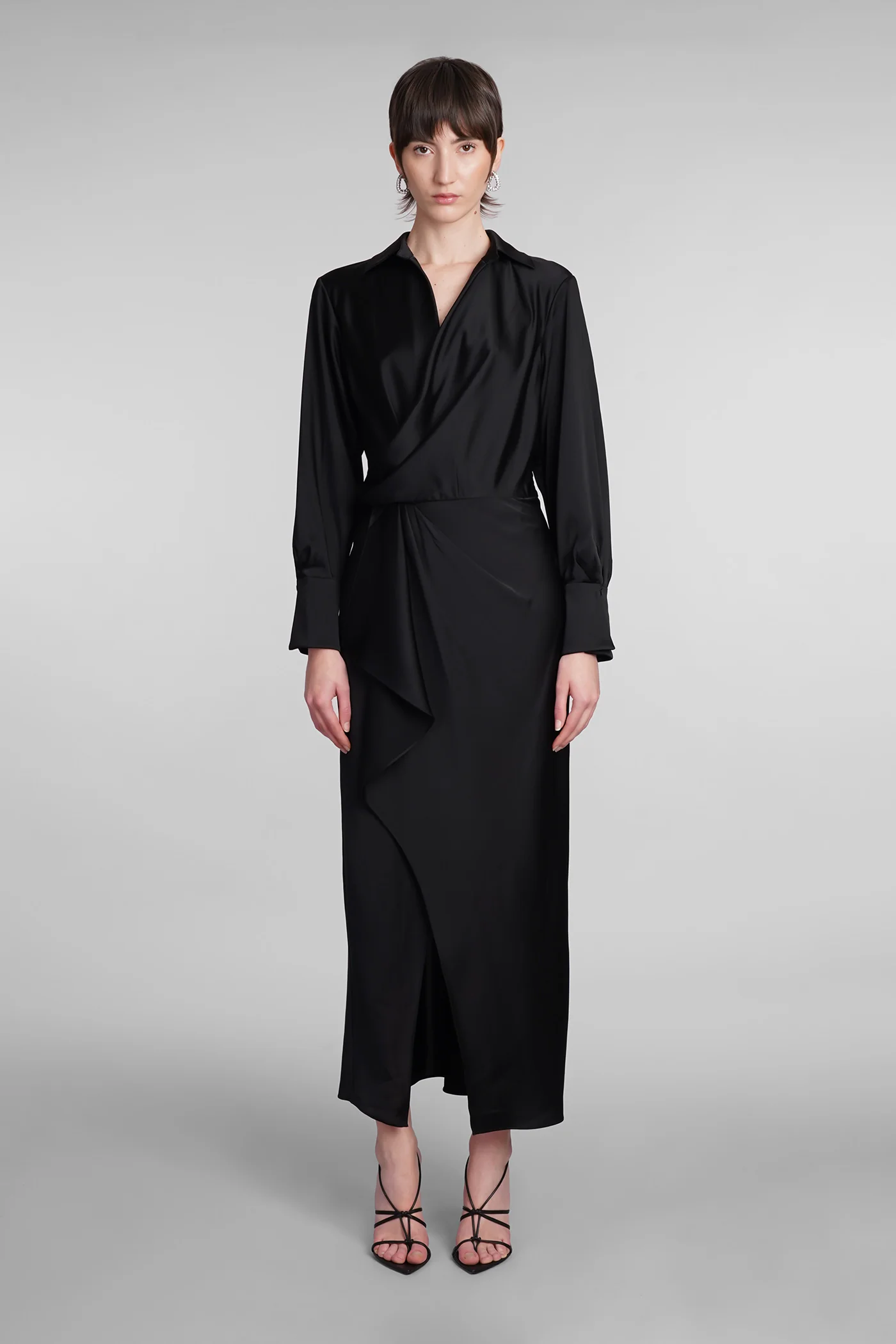 Onyx Dress woman in black Rayon