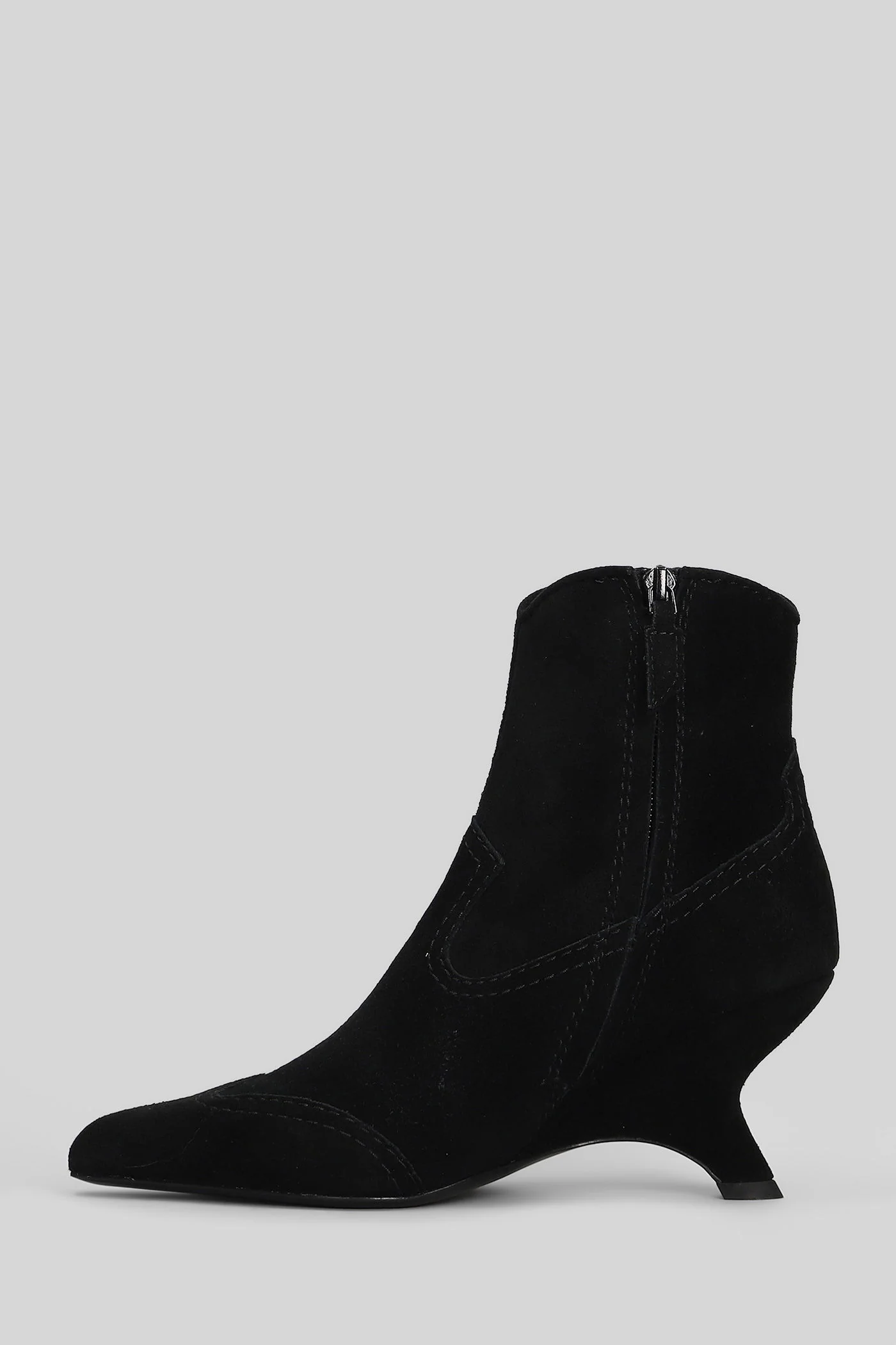 Shadow High heels Ankle boots in black suede - Image 3