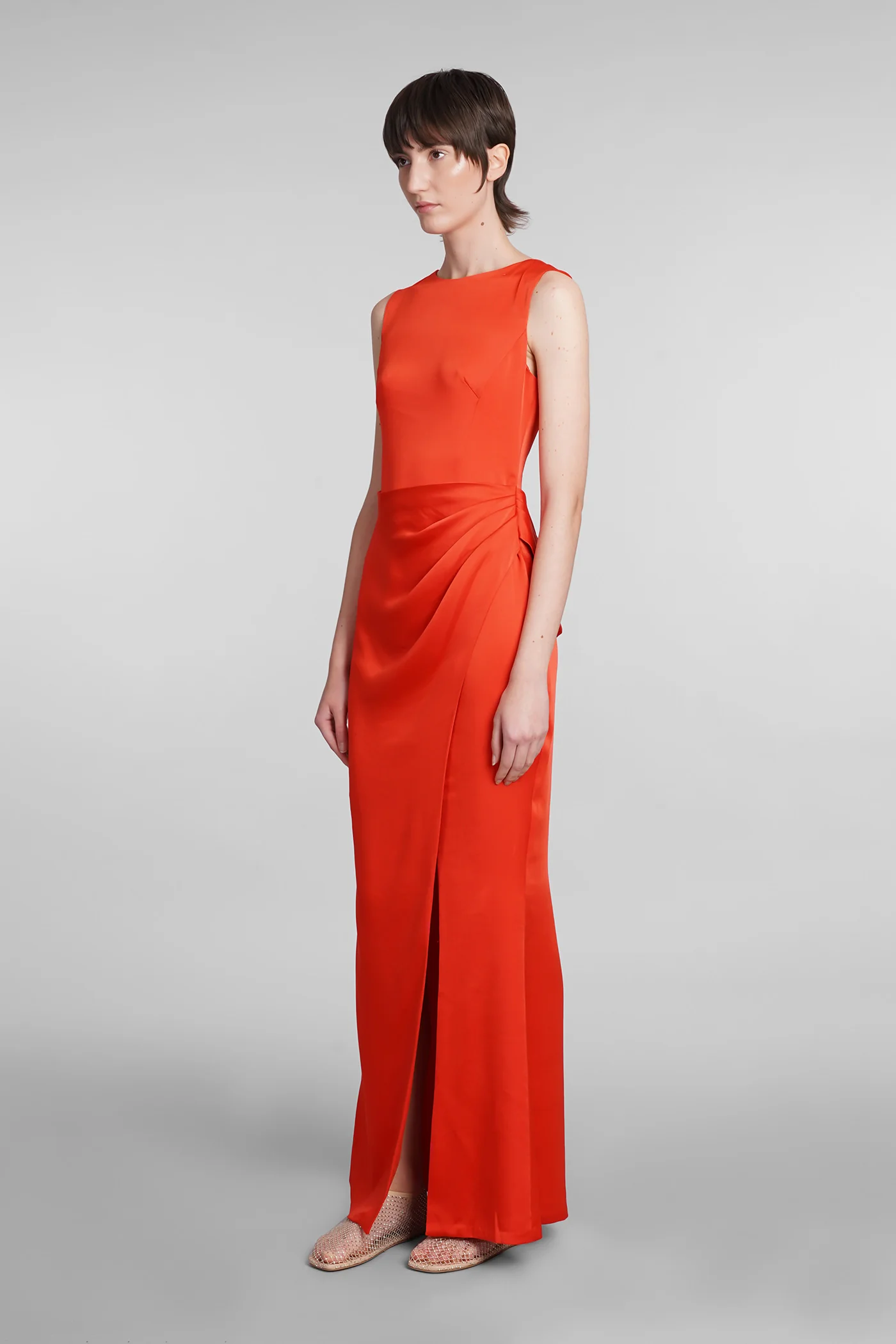 Tommy Dress woman  in red acetate - Image 4
