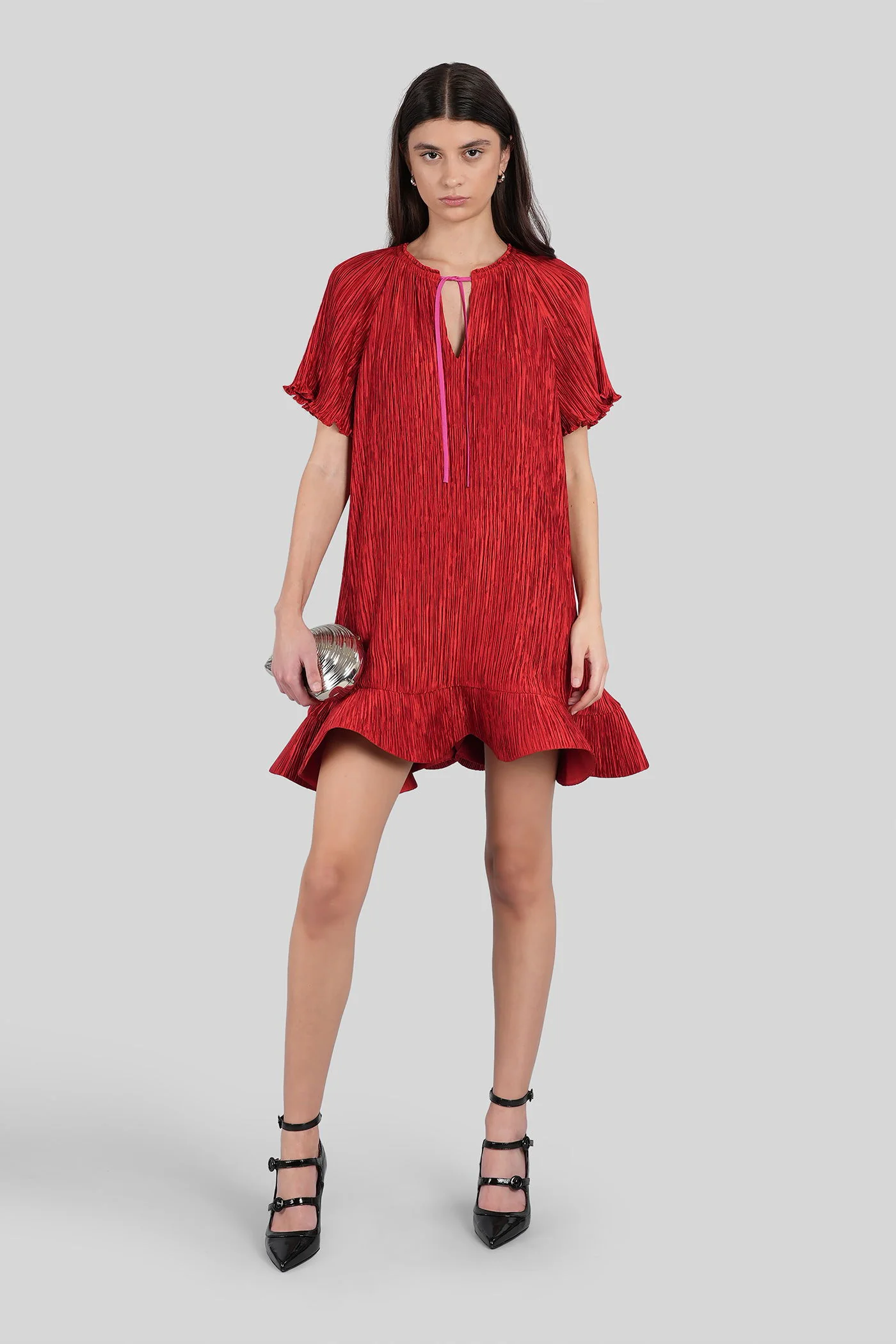 Venus Mini dress in red polyester - Image 2