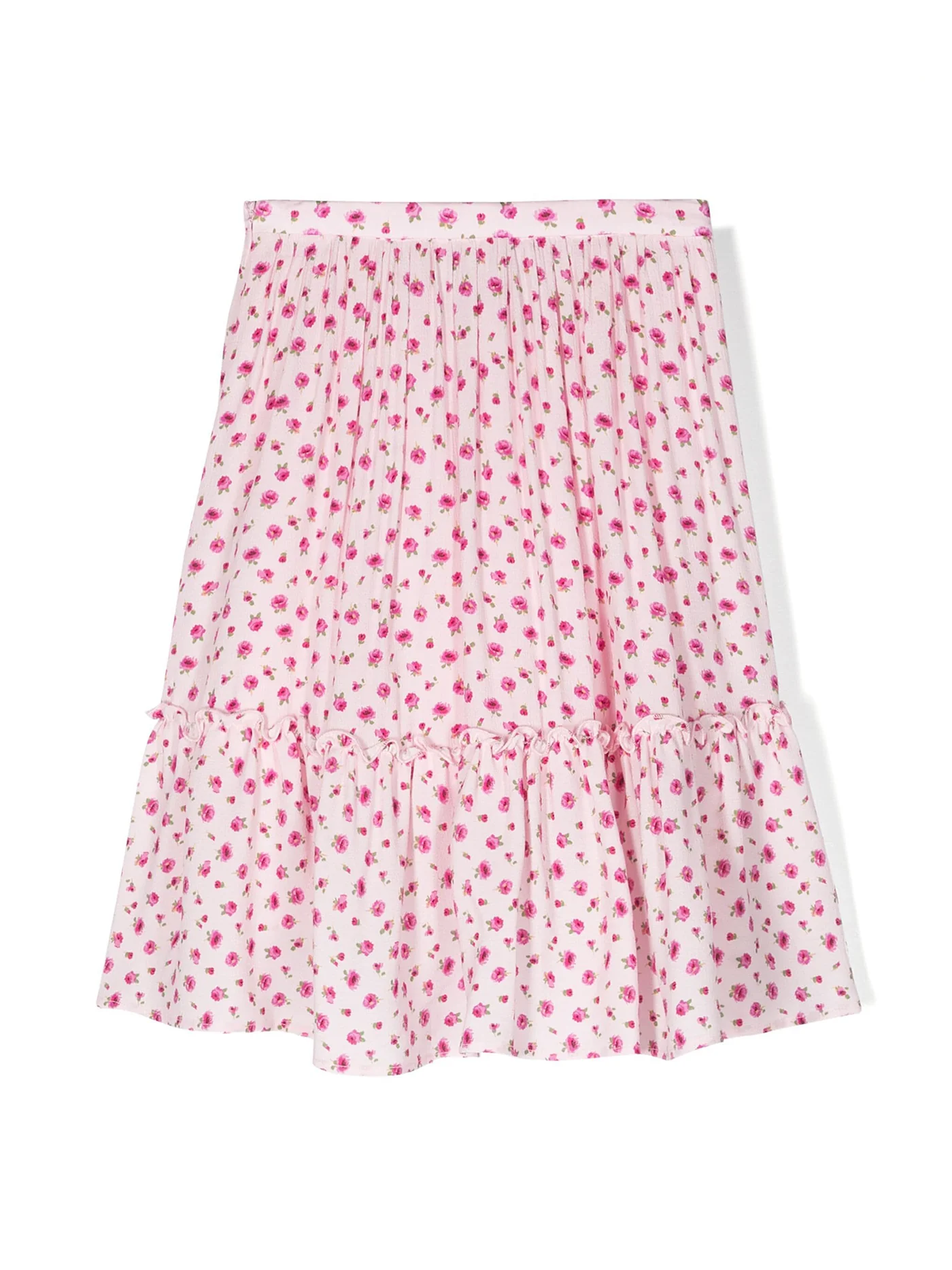 Skirt in rose-pink viscose - Image 2
